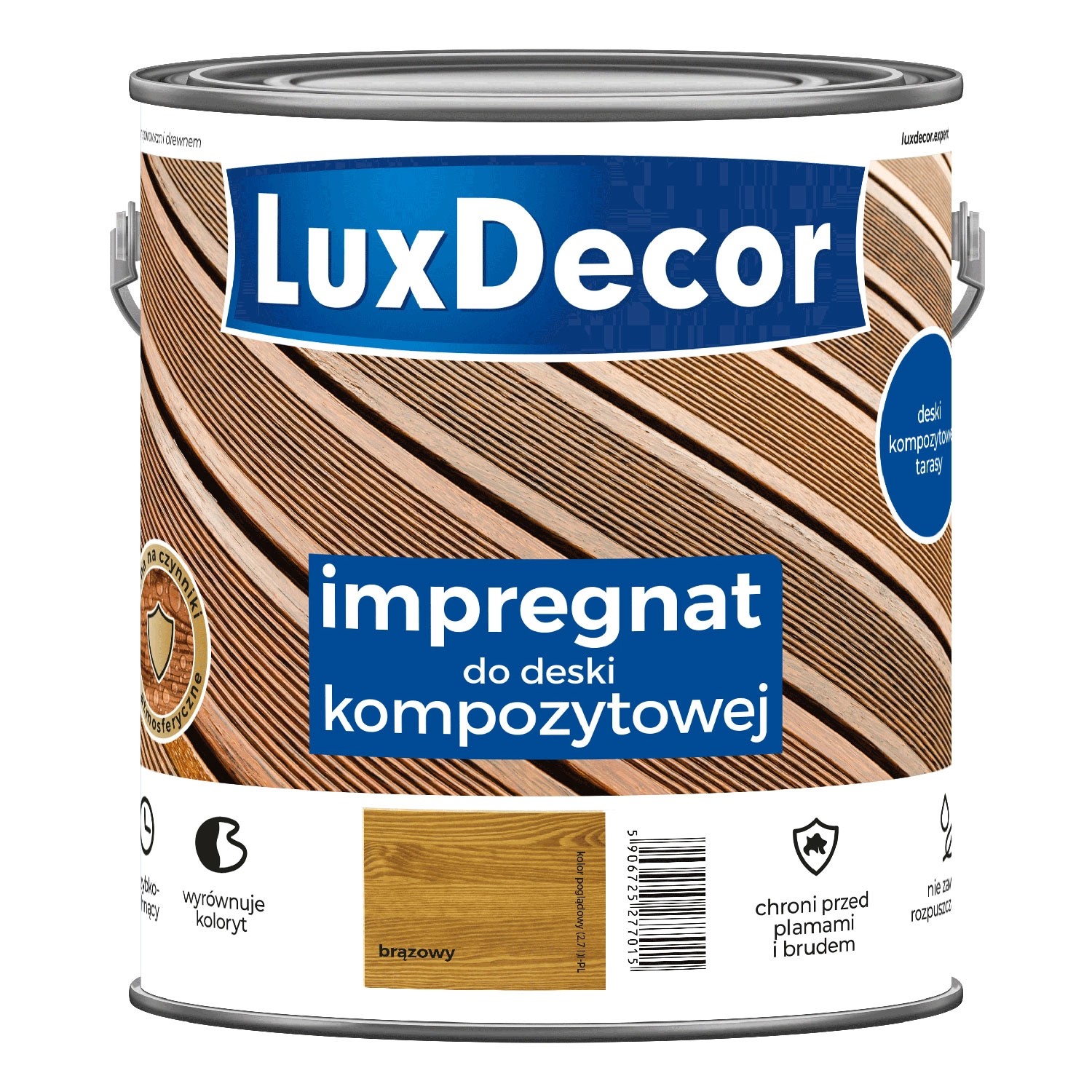 LuxDecor Impregnat do deski kompozytowej brązowy 2,2L