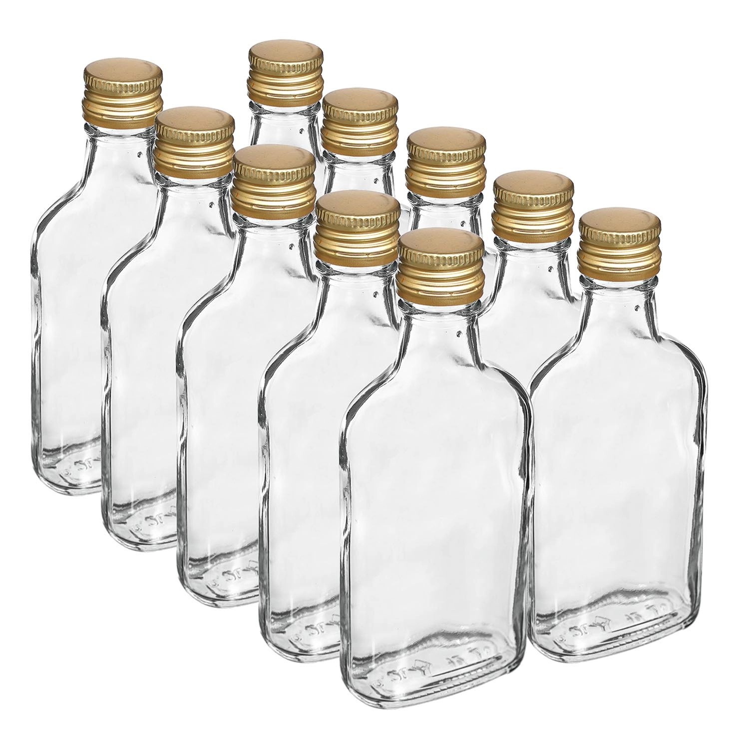 Butelka piersiówka 200 ml z zakrętką - 10 szt.