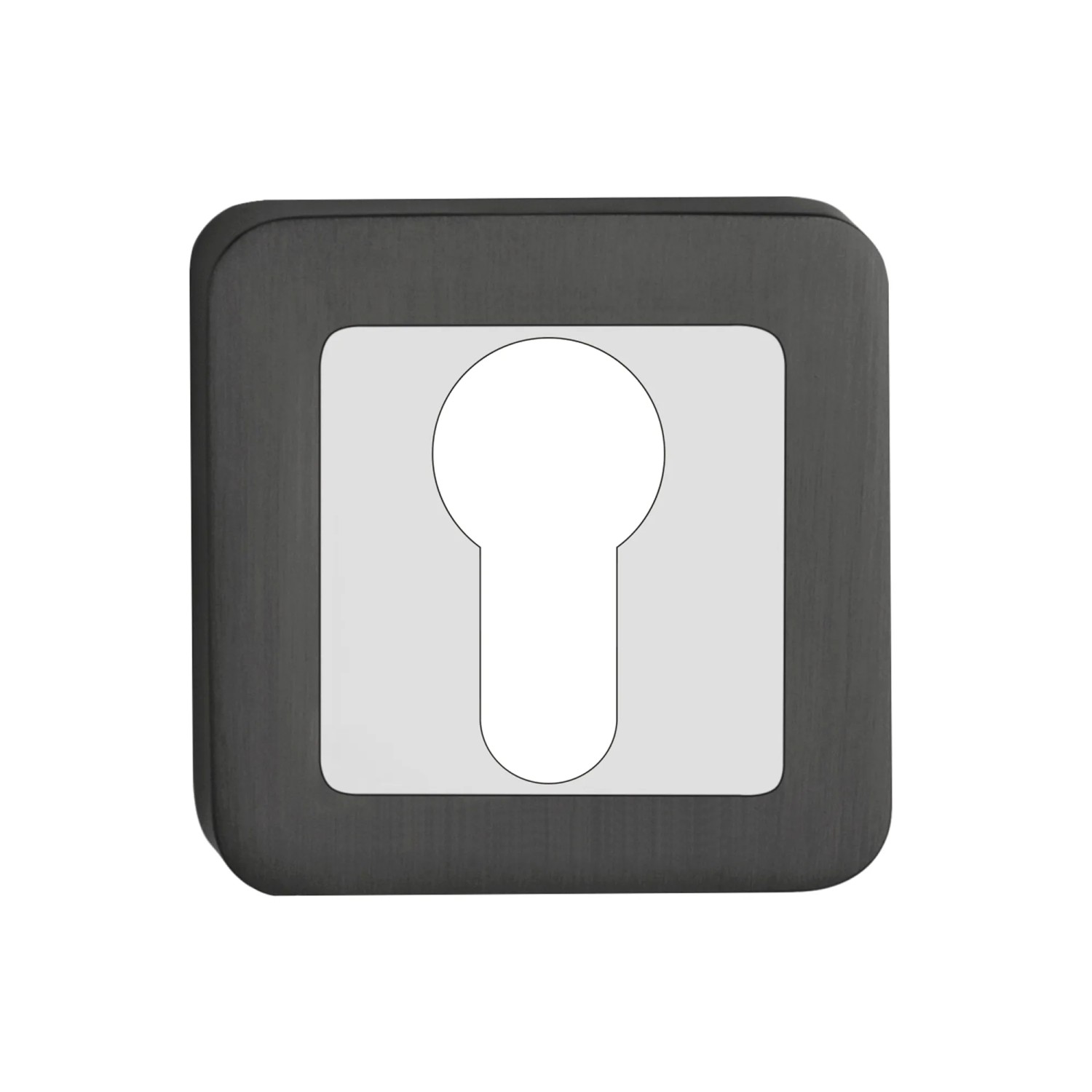 Metal-Bud Rozeta zaokrąglona na wkładkę grafit i chrom