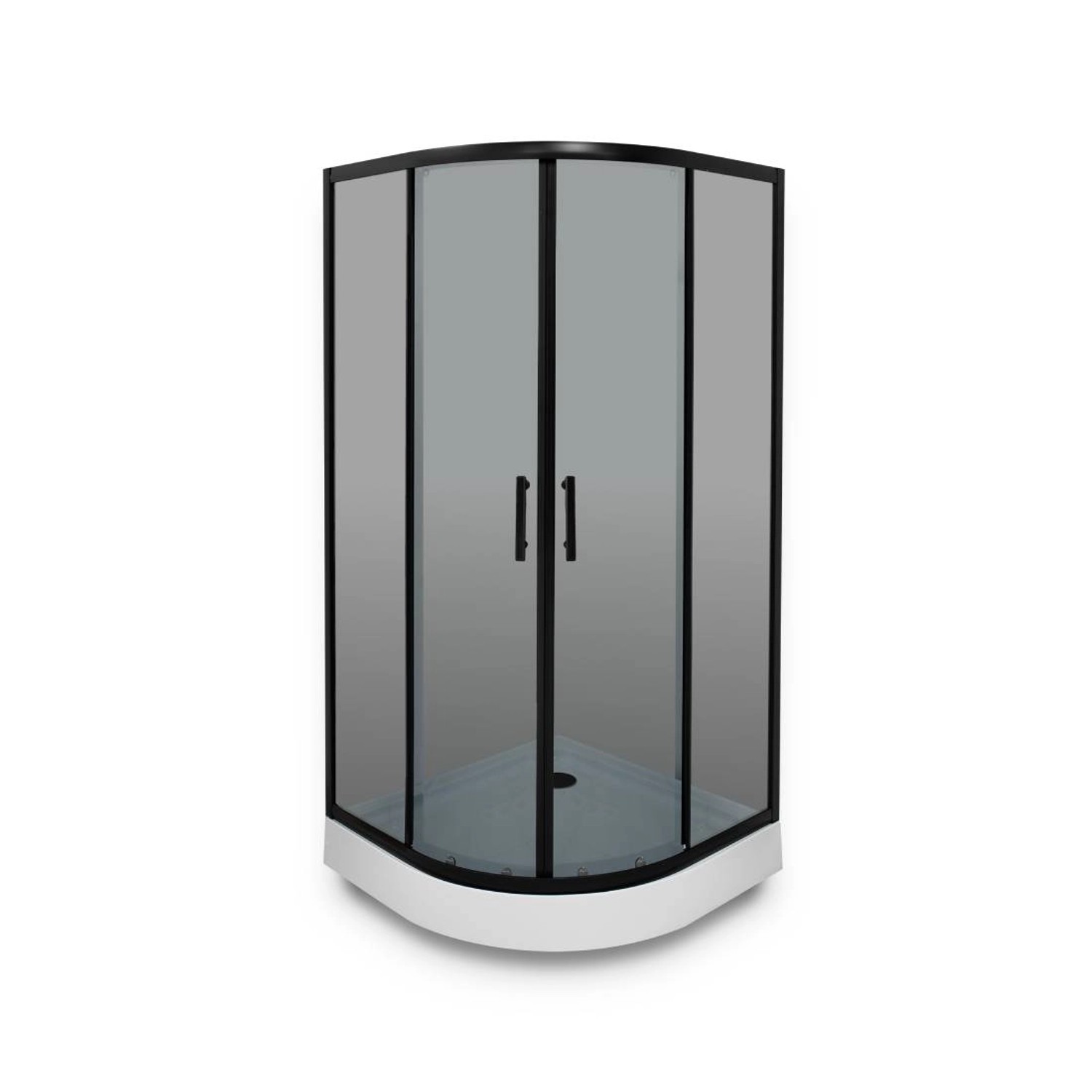 Prestige Kabina prysznicowa Como 80 czarna z brodzikiem