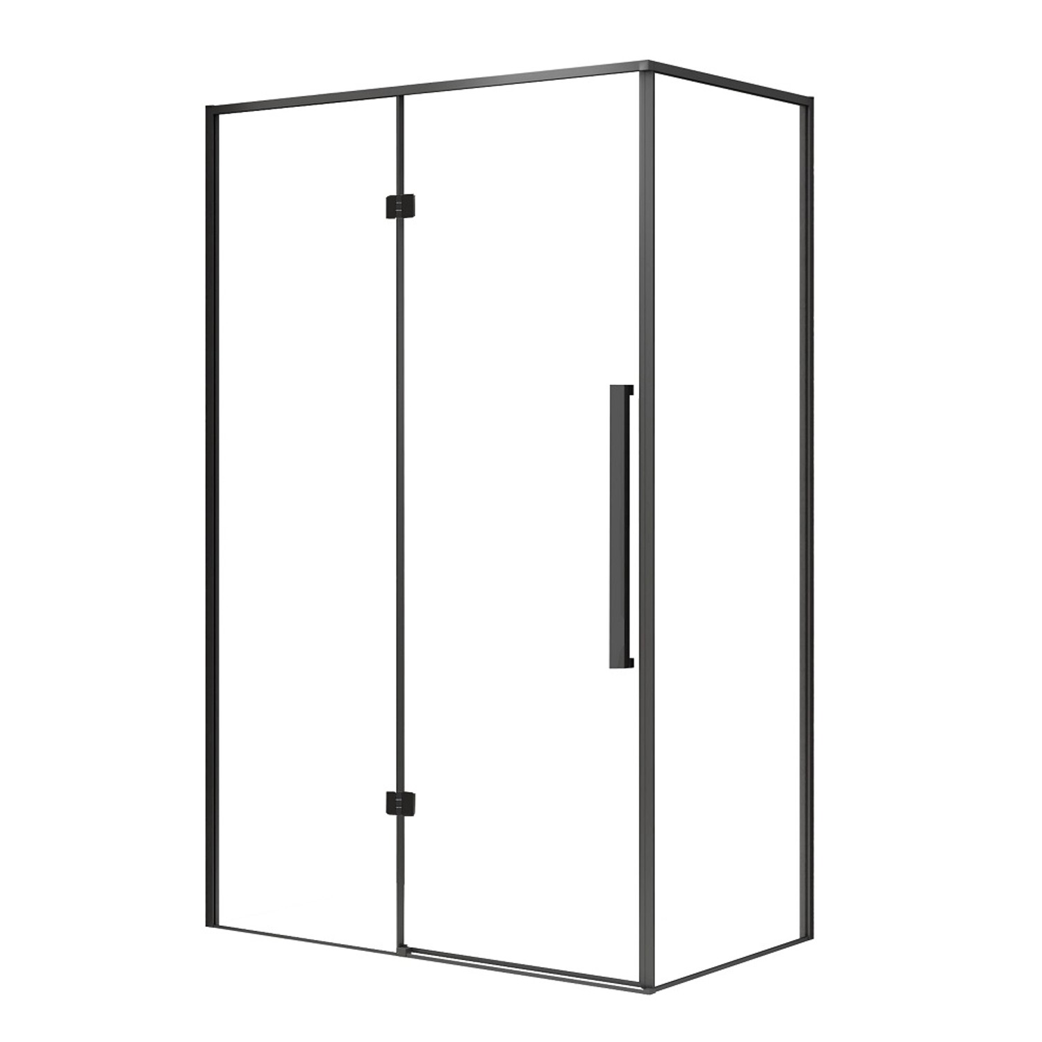 Kabina prysznicowa Largo 120 x 80 czarna L/P