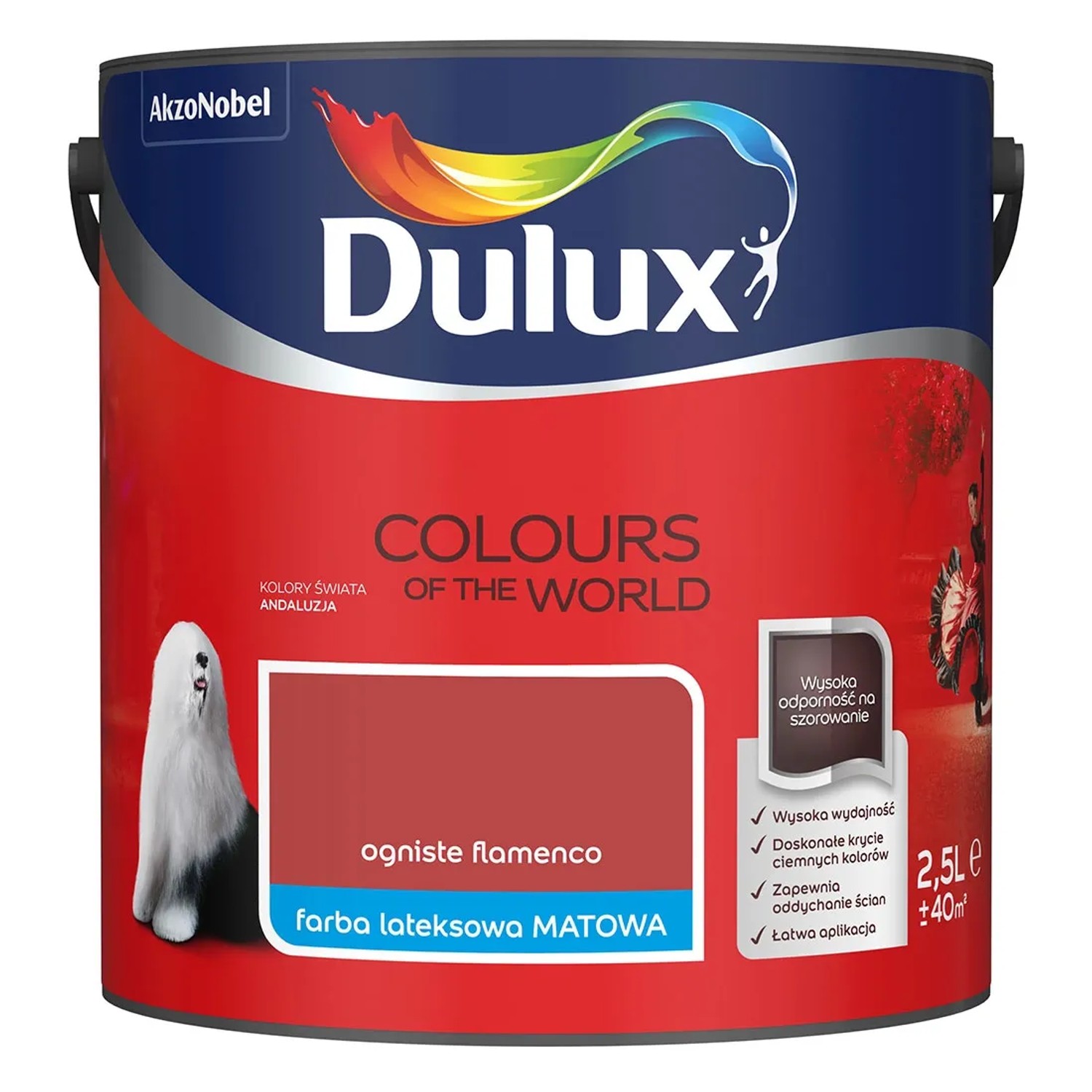 Farba Dulux Kolory Świata ogniste flamenco 2,5 l