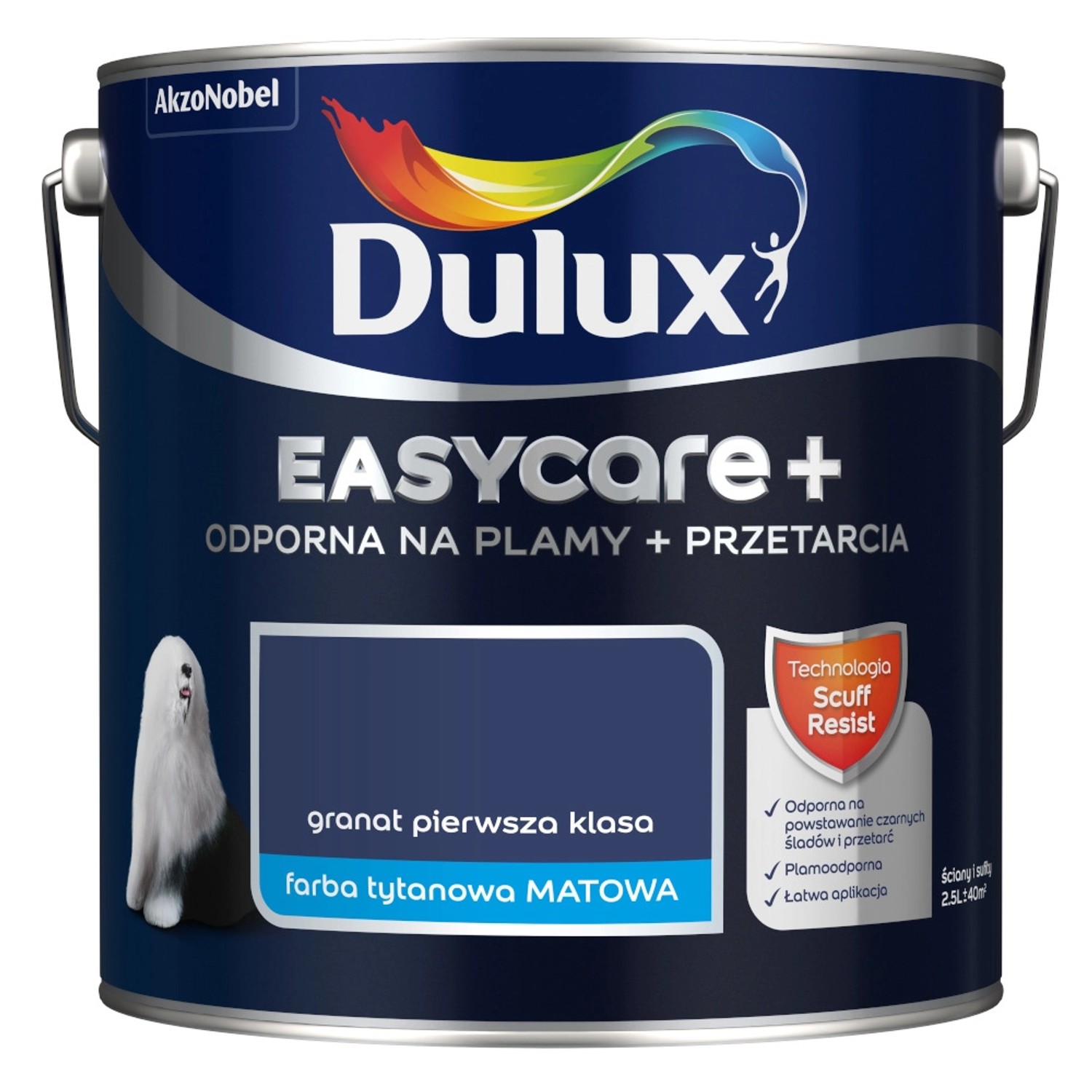 Farba Dulux EasyCare+ granat pierwsza klasa 2,5L