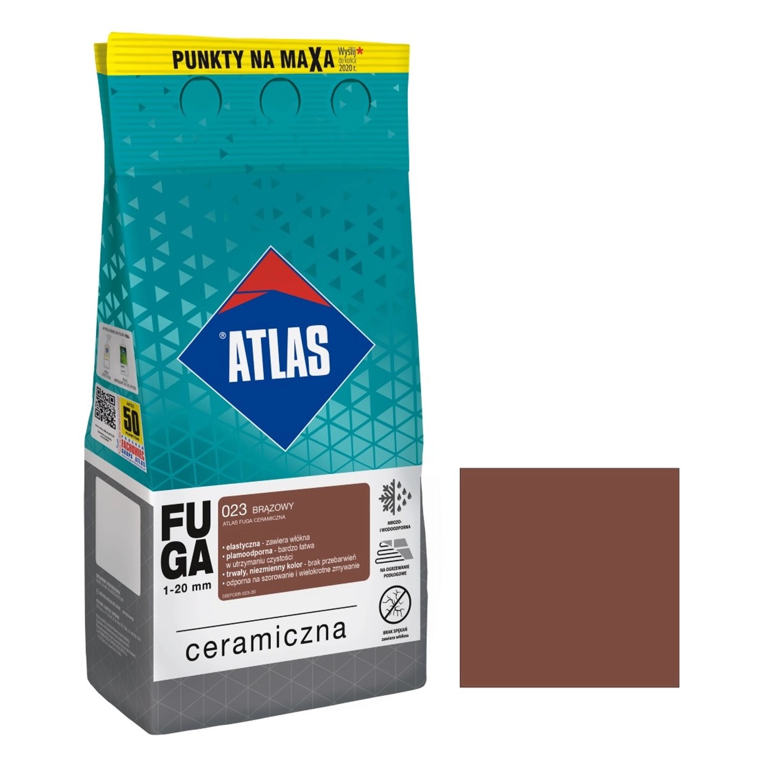 Atlas Fuga ceramiczna 023 brązowy 5 kg