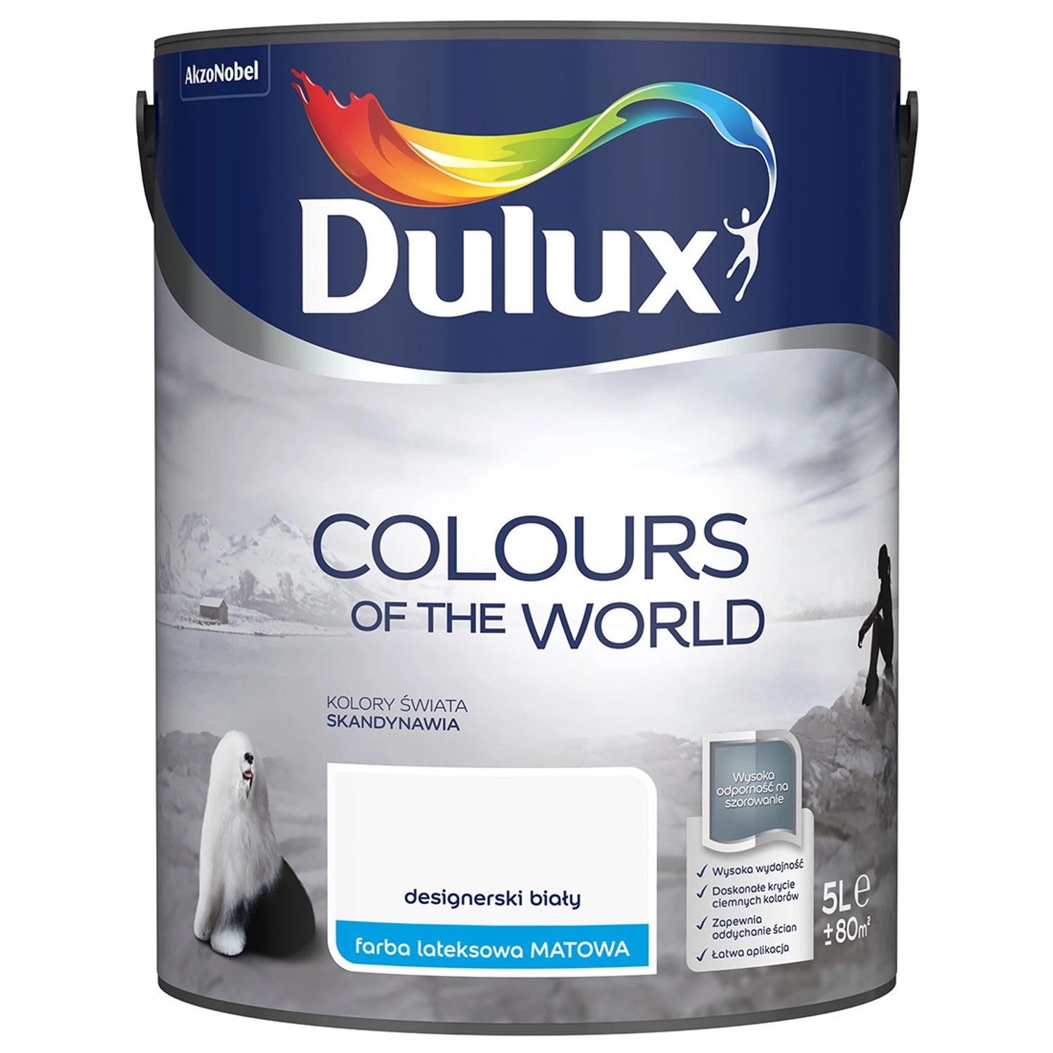 Farba Dulux Kolory Świata designerski biały 5 l