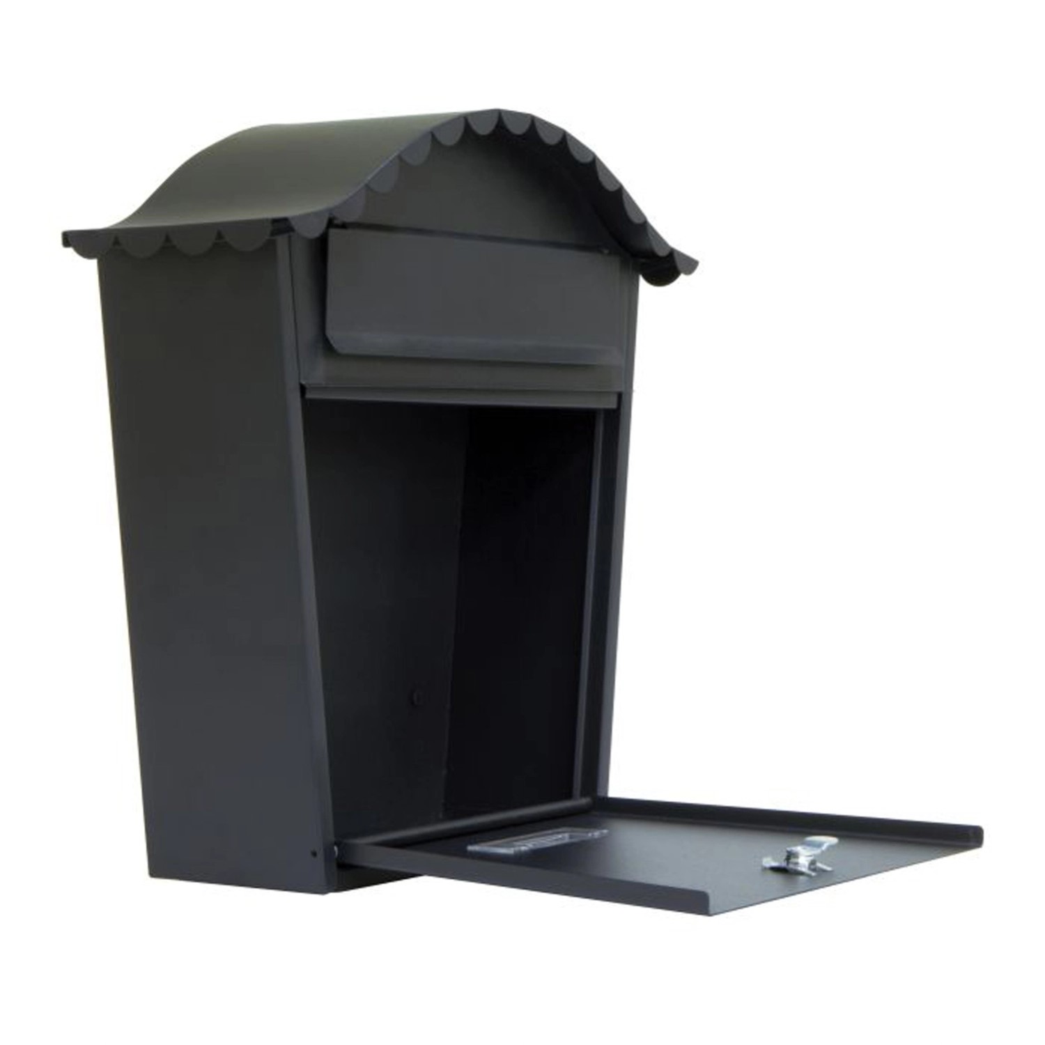 Agas Skrzynka na listy metalowa czarna 37 × 36 × 10 mm