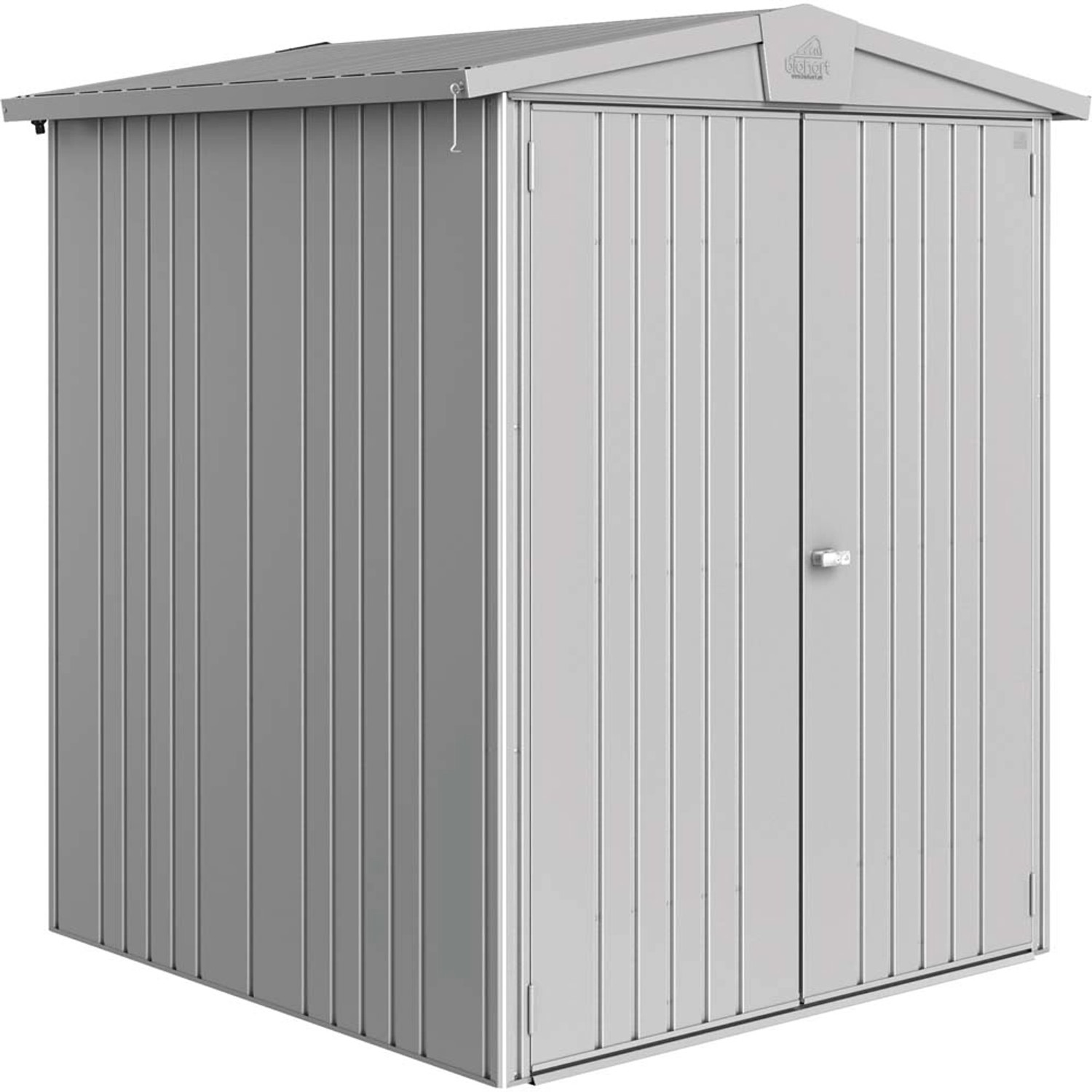 Biohort Domek ogrodowy srebrny drzwi podwójne - 172 x 156 cm