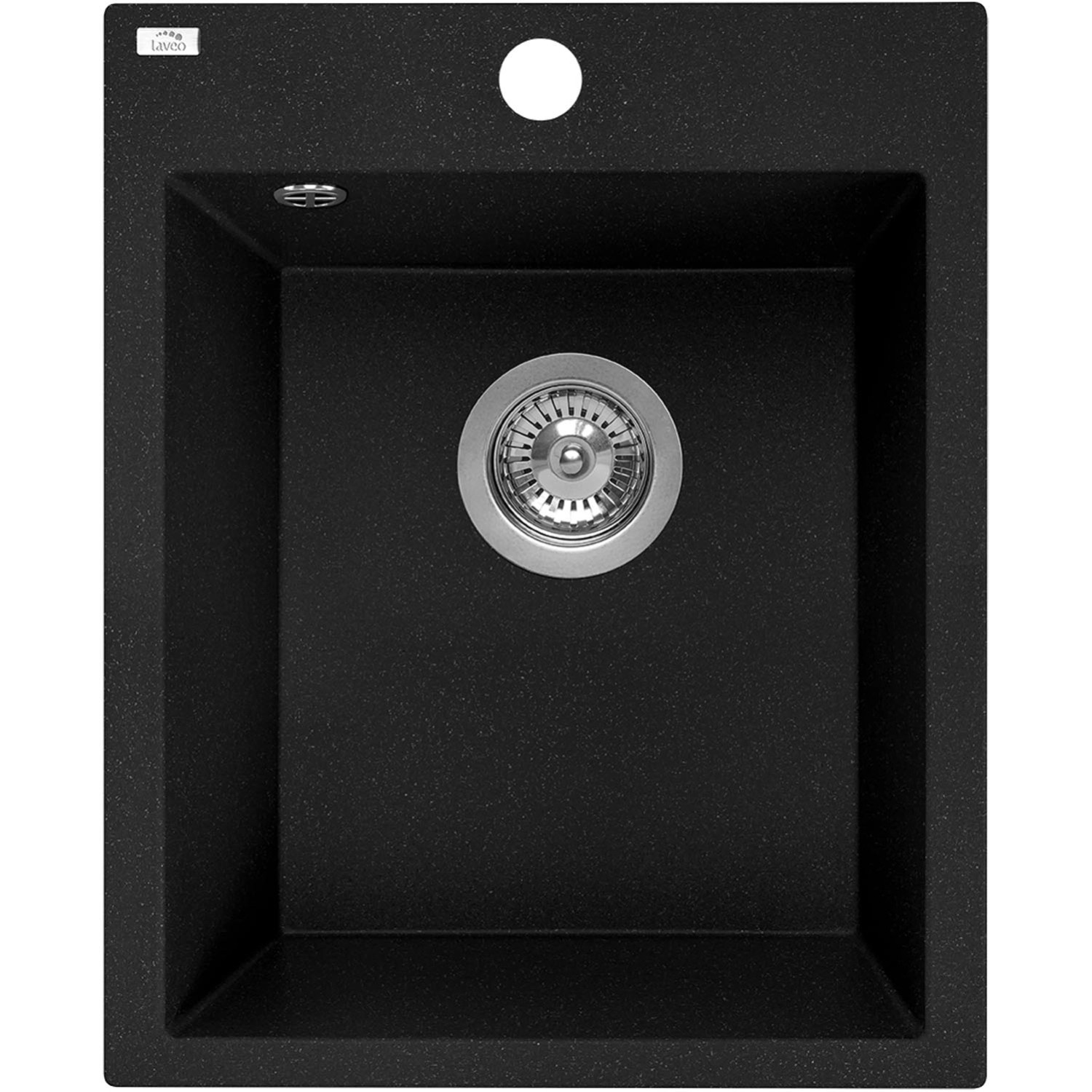 Zlewozmywak Uno 1-kom. czarny 48x39 cm