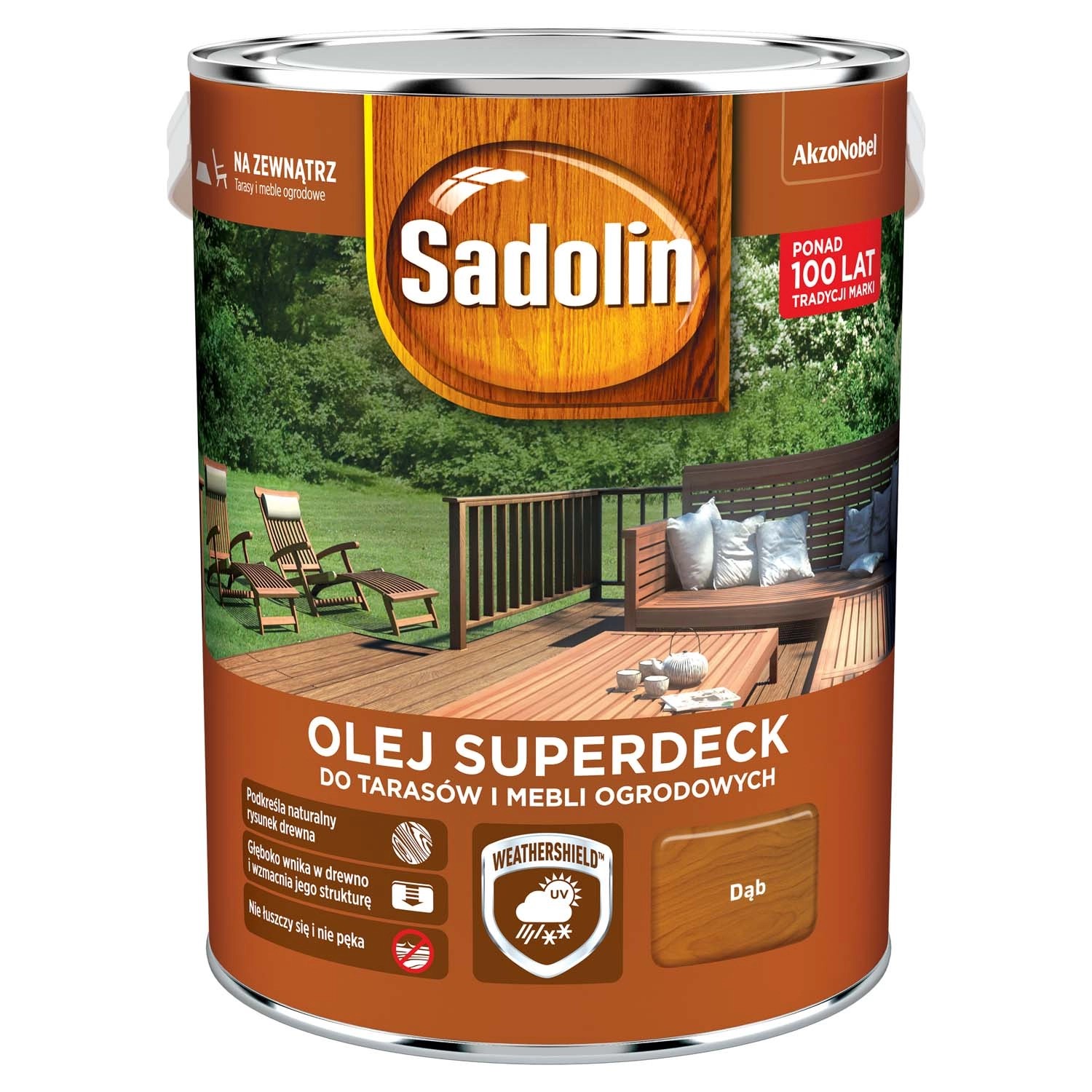 Sadolin Olej Superdeck do tarasów i mebli ogrodowych dąb 5L
