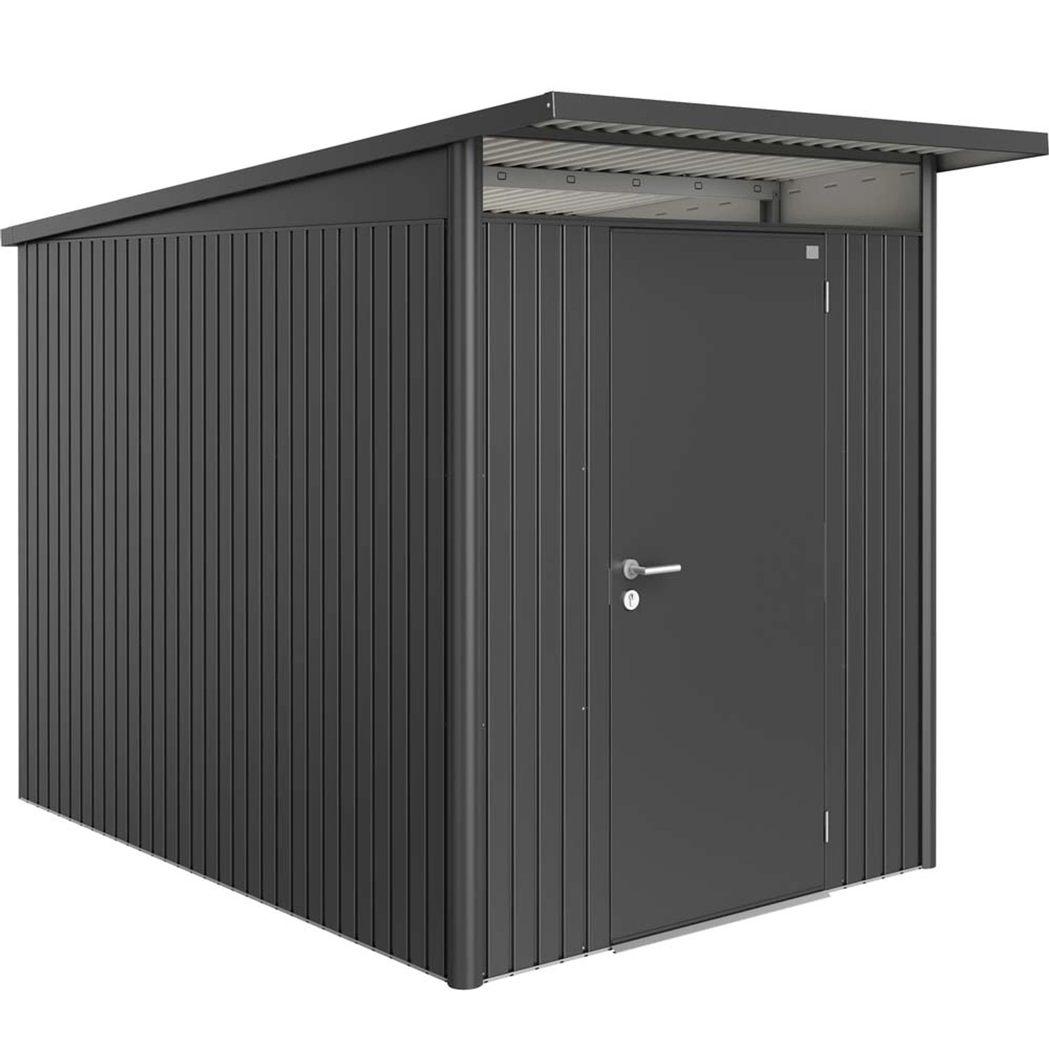 Biohort Domek ogrodowy ciemnoszary drzwi podwójne - 180 x 300 cm