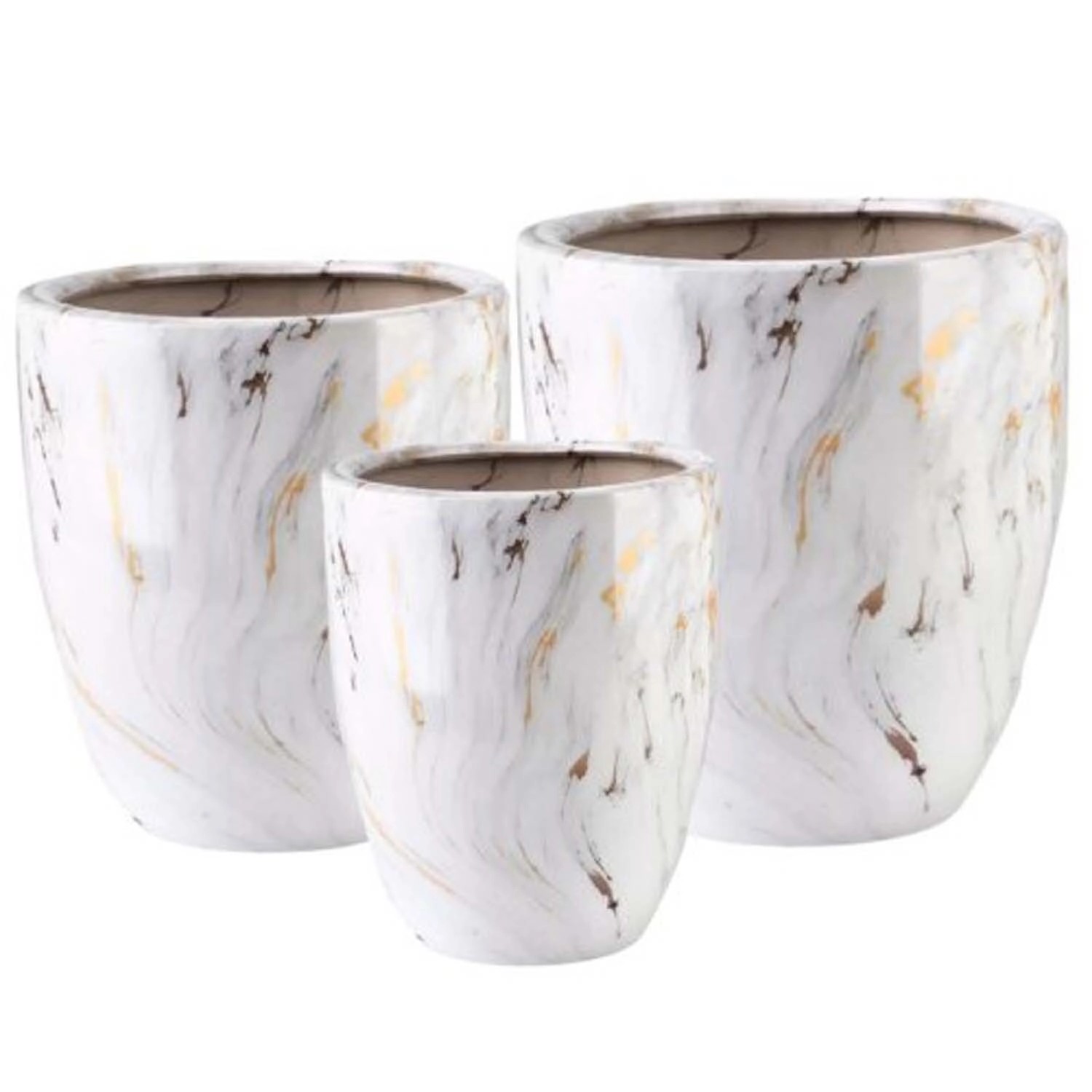 Osłonka Axim marmur biały komplet 3 szt.