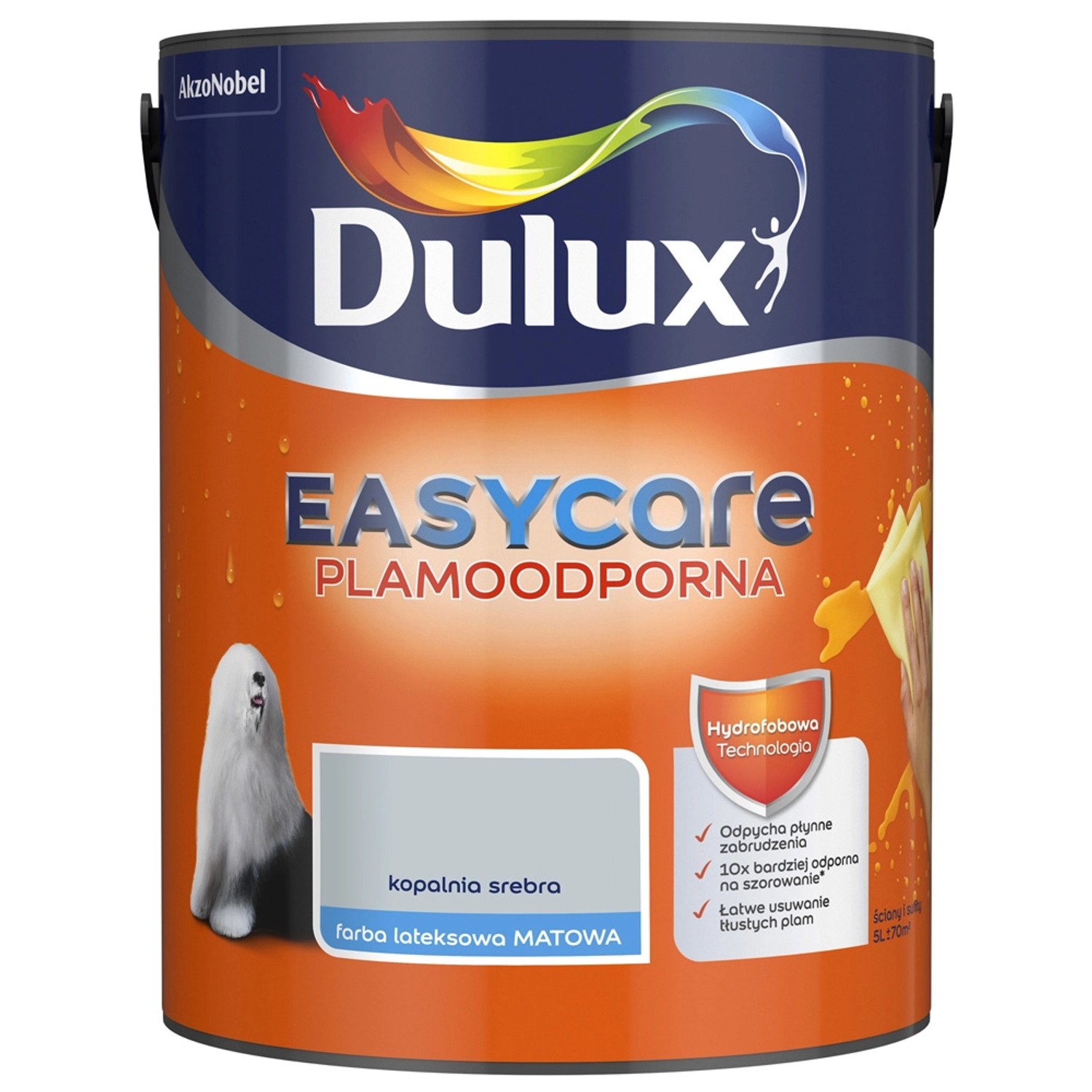 Farba plamoodporna Dulux Easy Care kopalnia srebra 5 l