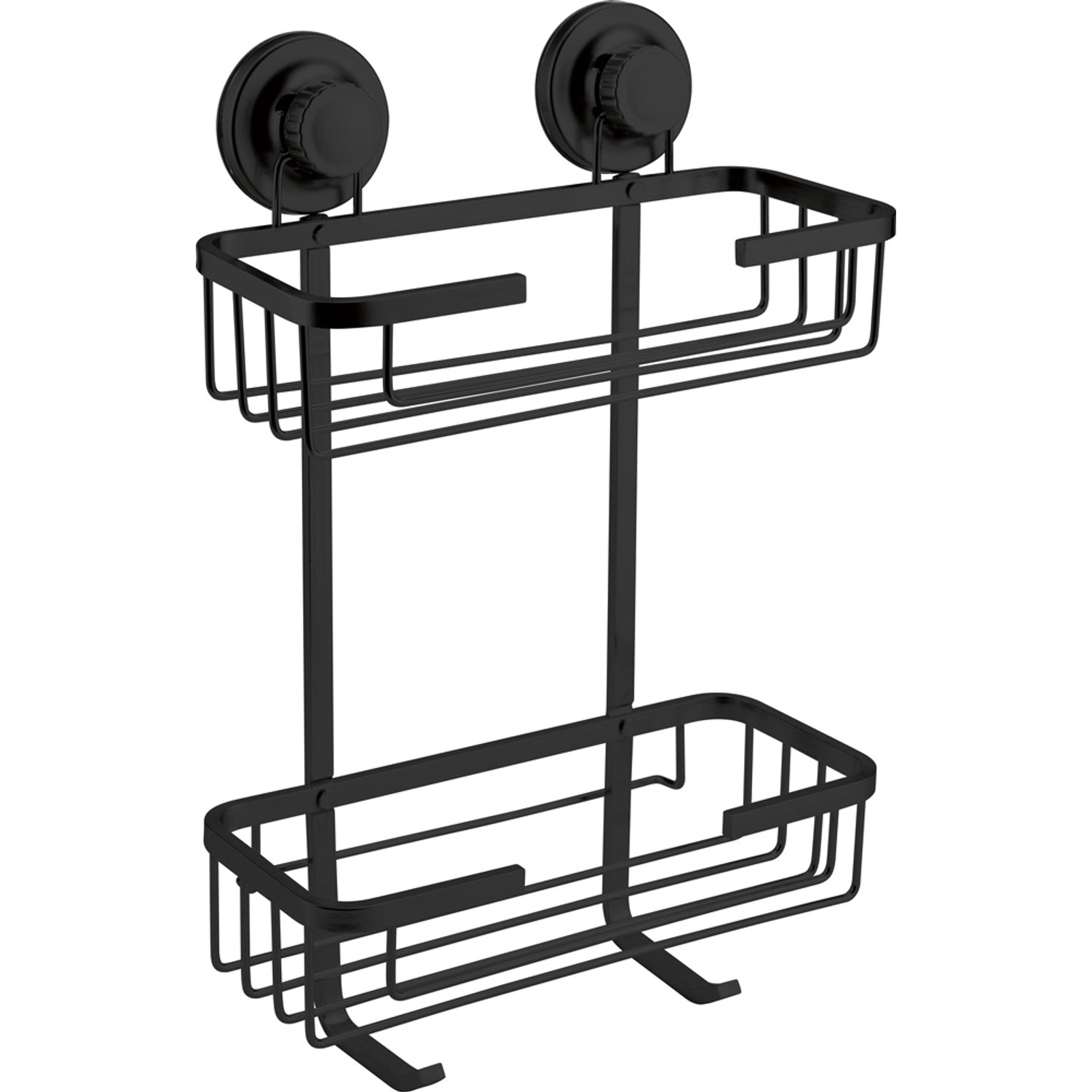 BALIV Koszyk łazienkowy DK2-4520 czarny 2 półki