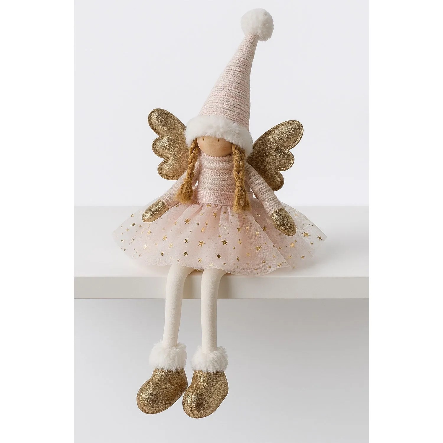 Dekoracja Anioł siedzący LED 60 cm