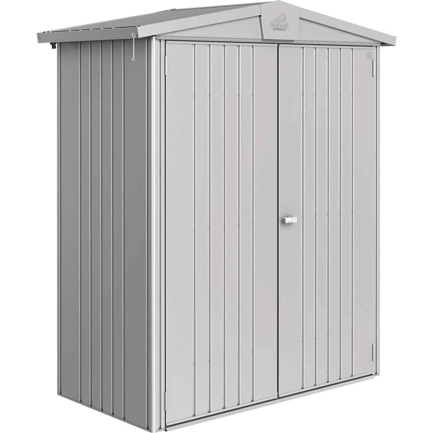 Biohort Domek ogrodowy srebrny drzwi podwójne - 172 x 84 cm