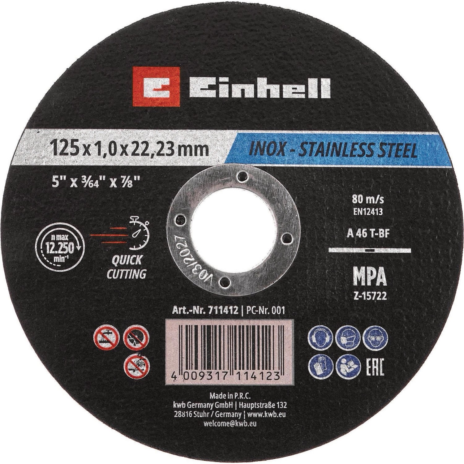 Einhell Zestaw tarcz do metalu 125 x 1,0 mm - 50 szt.