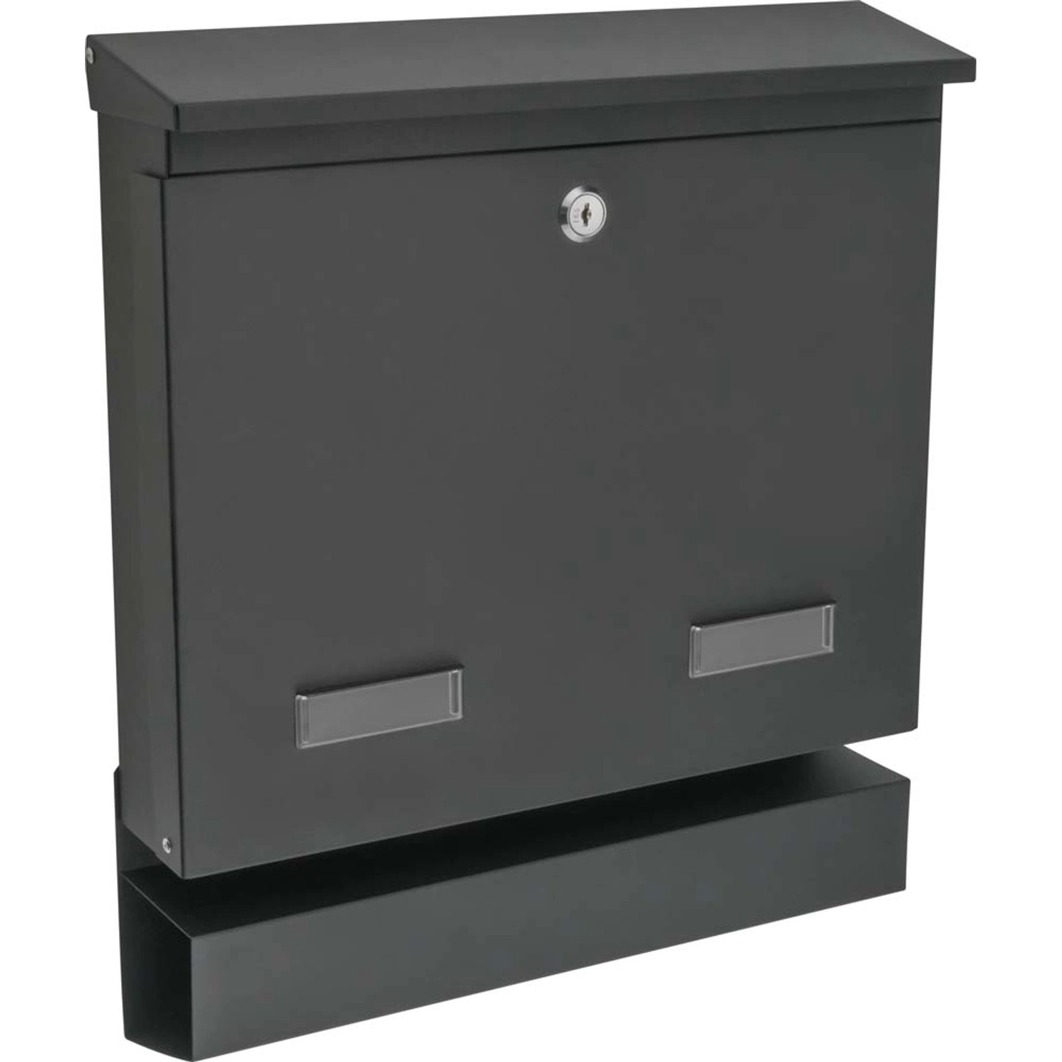 Skrzynka na listy LARGOS grafit z tubą 35,8 x 41 cm