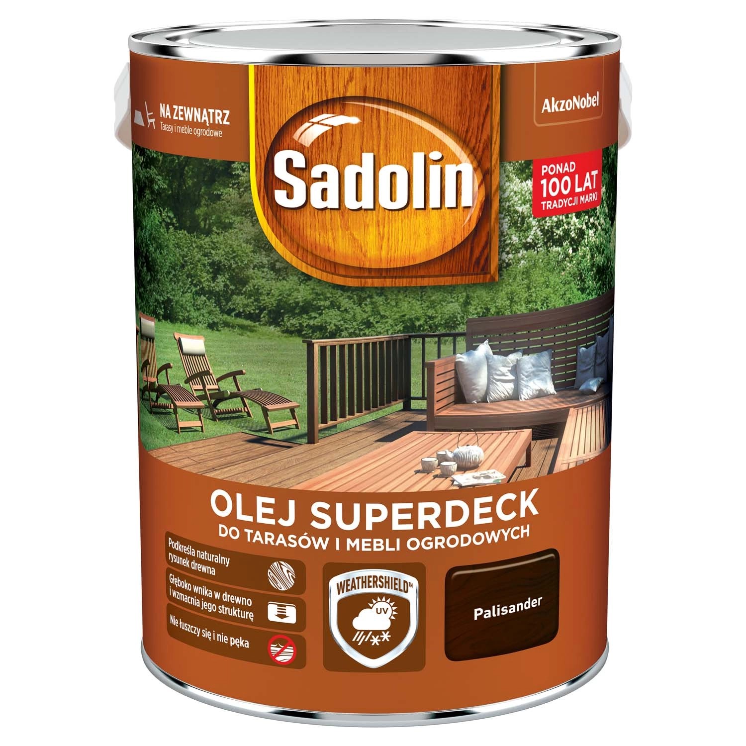 Sadolin Olej Superdeck do tarasów i mebli ogrodowych palisander 5L