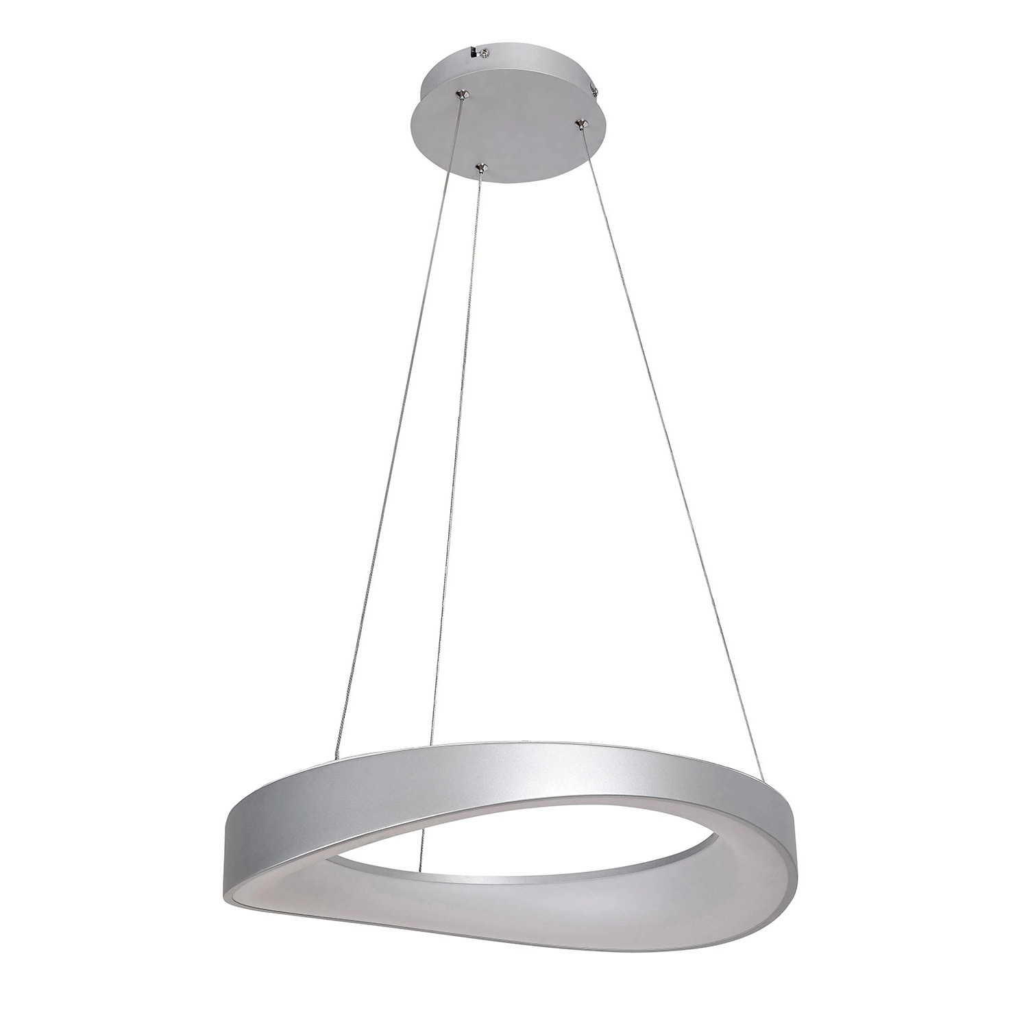 Rabalux Lampa wisząca LED Iliana 56W 3000K 6650lm srebrna