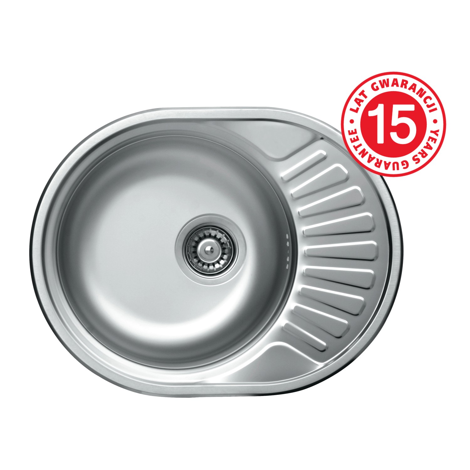 Kuchinox Zlewozmywak Normal 1-kom. z półociekaczem, dekor 57x45 cm