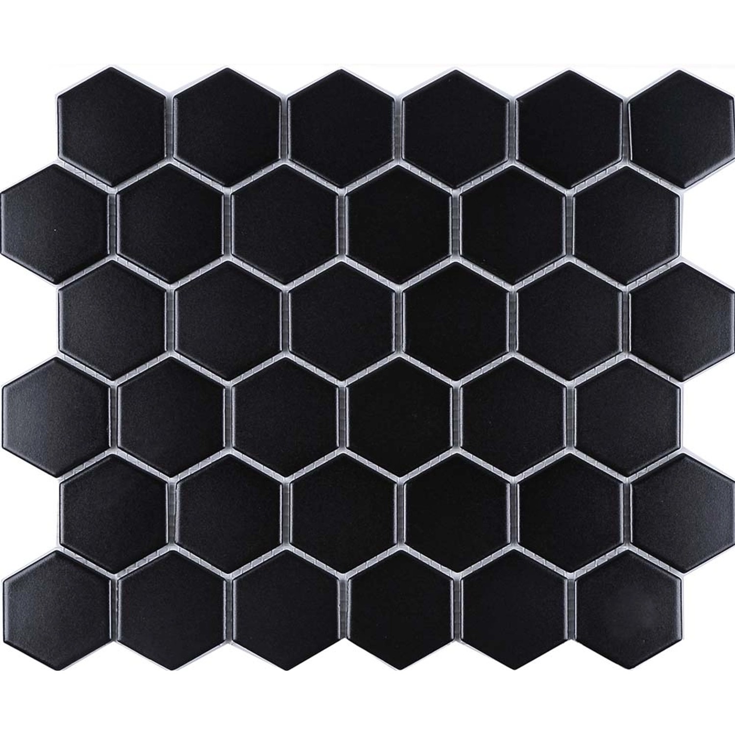 Mozaika ceramiczna HEXAGON czarna 28,1 cm x 32,5 cm