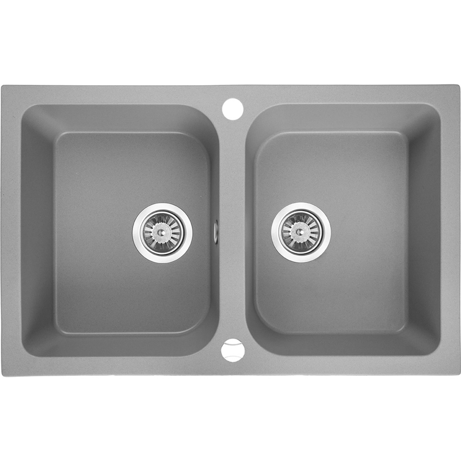 Zlewozmywak Porto 2-kom. szary 76x48 cm