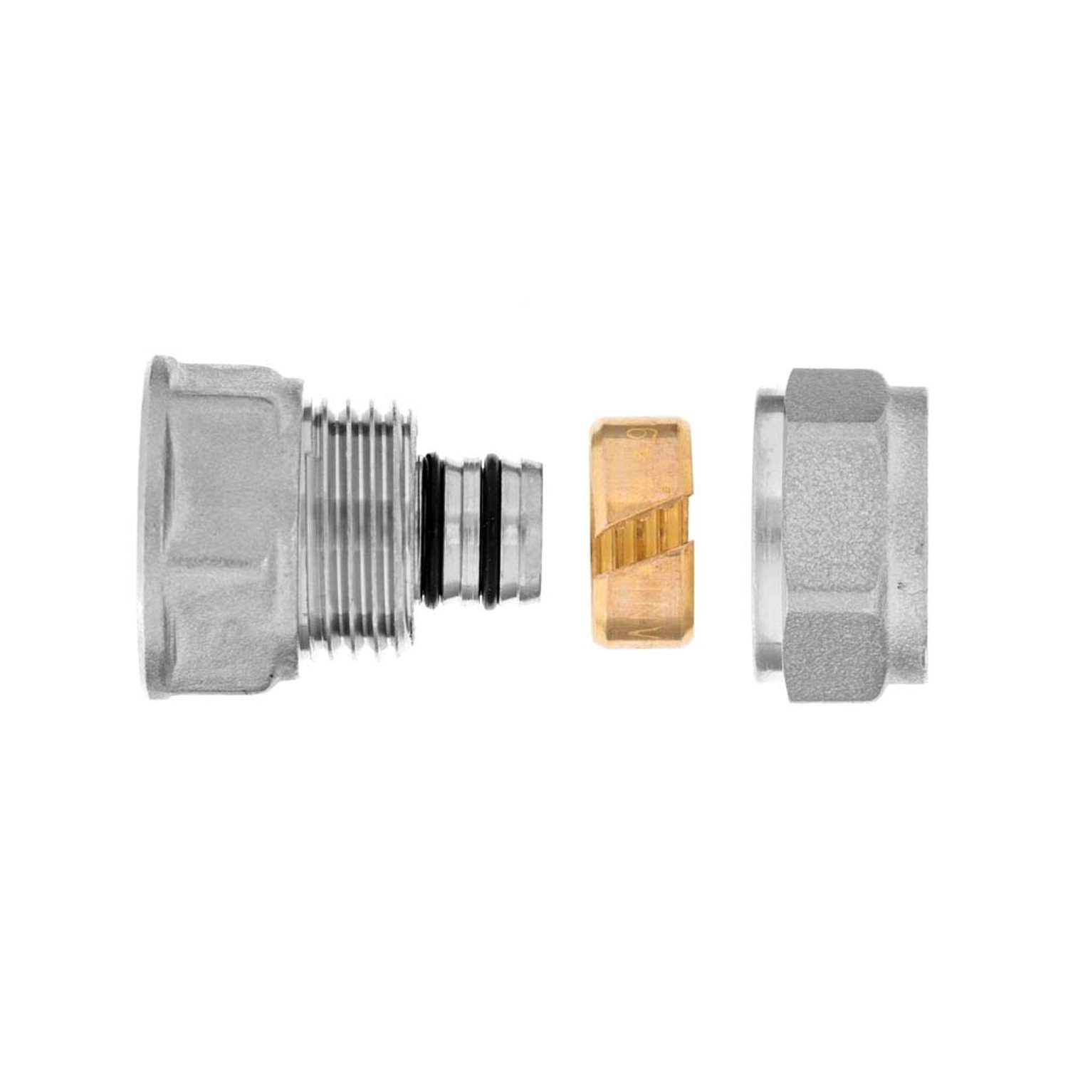 Invena Złączka gw. wew. 3/4" silver