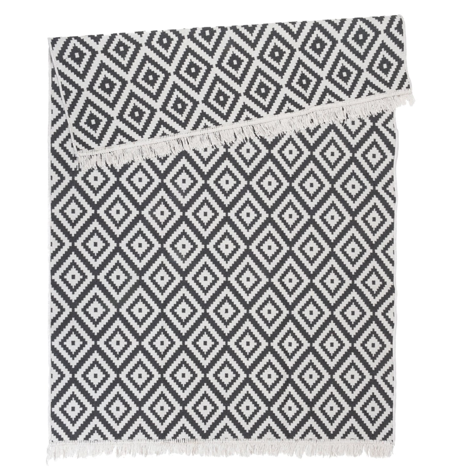 Multidecor Dywan ETNO romby 80 x 150 cm biało-czarny
