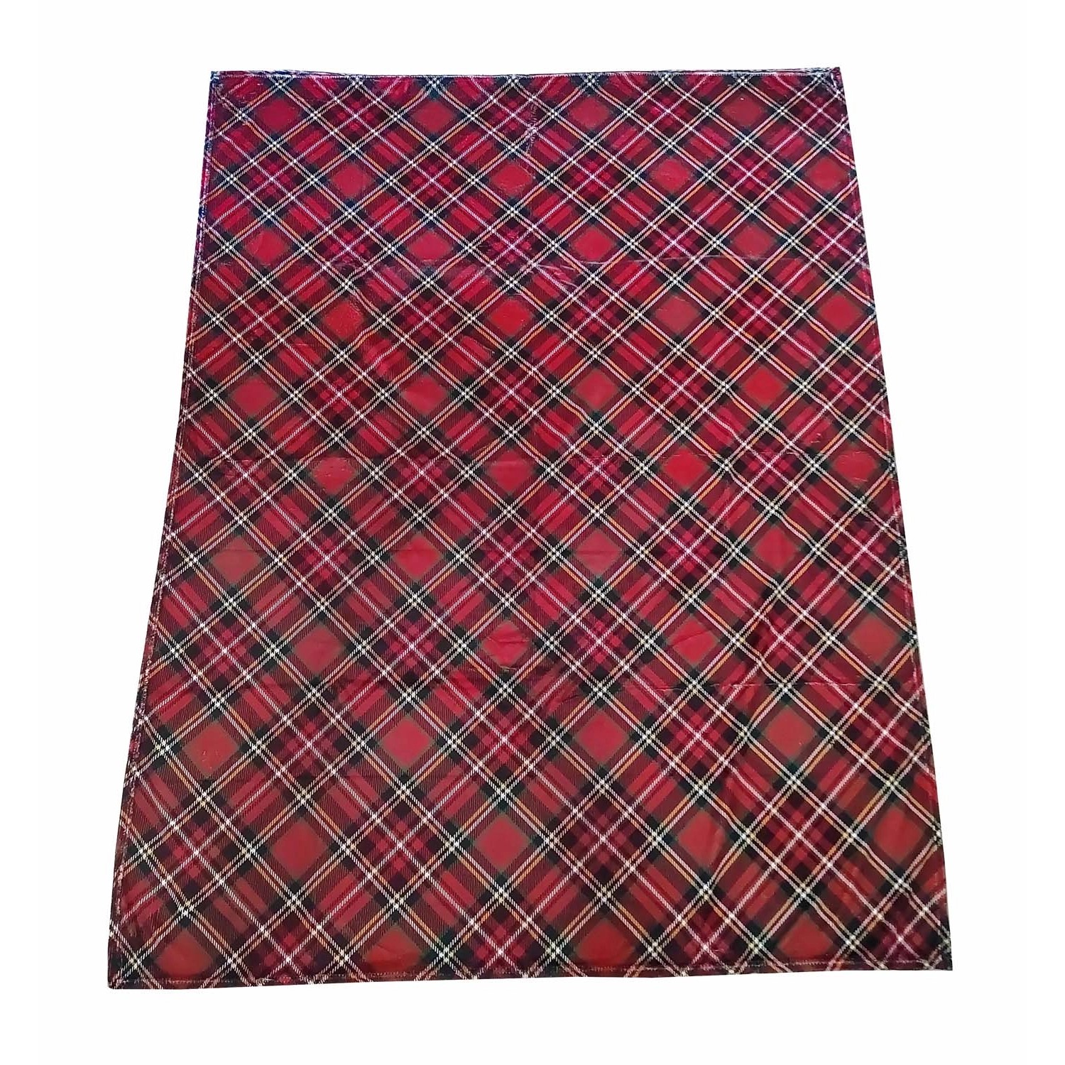 Koc świąteczny flanelowy KRATO 130 x 170 cm czerwony