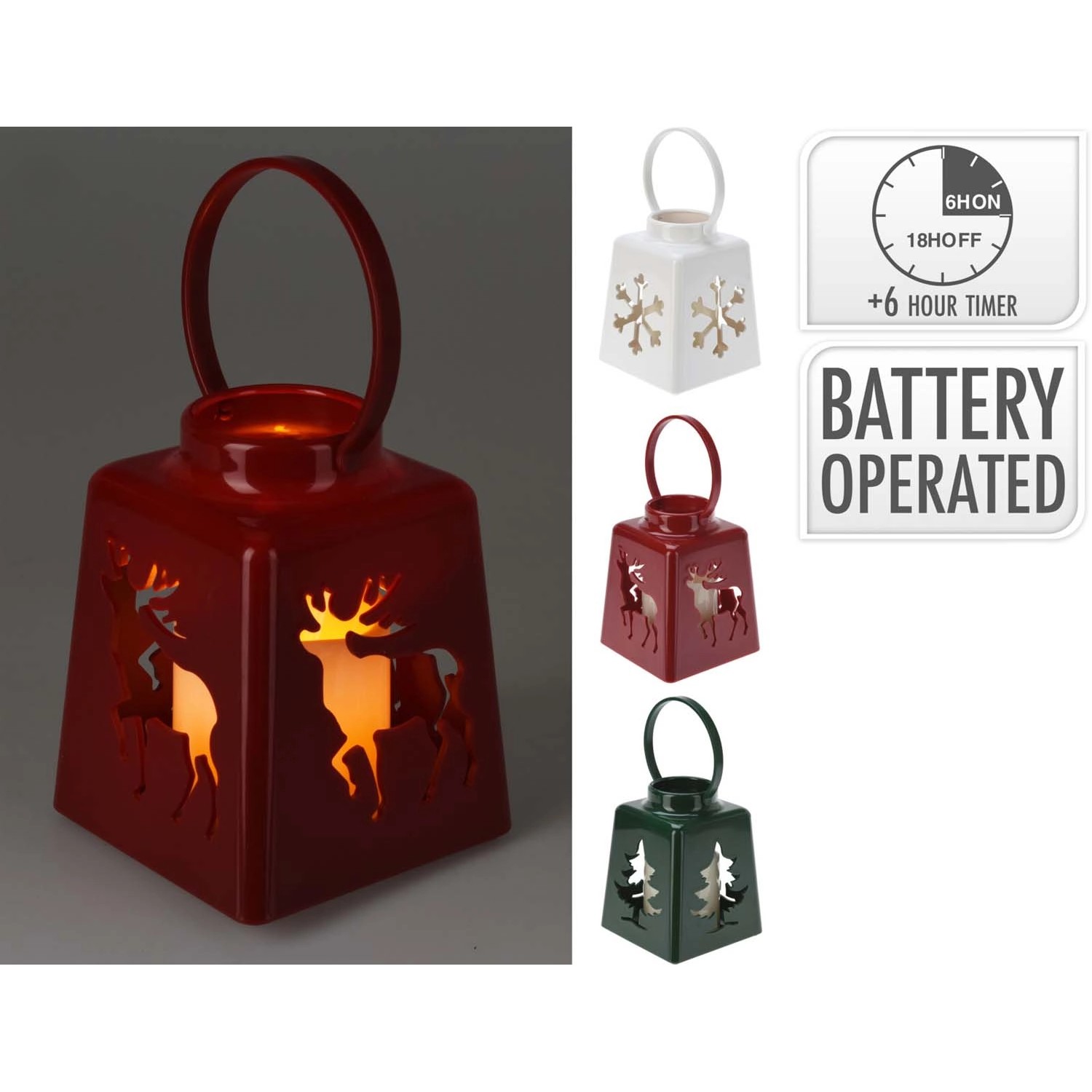 Lampion ze świeczką LED mix kolorów