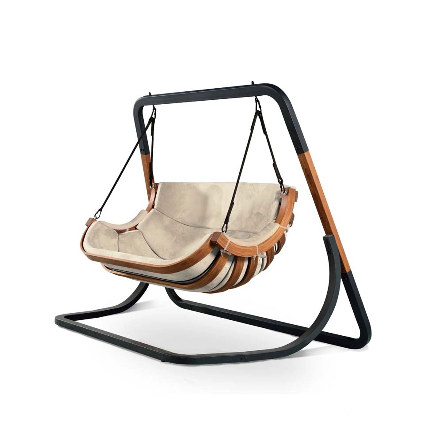 Fotel wiszący ALPHA 2 ze stelażem słomkowy