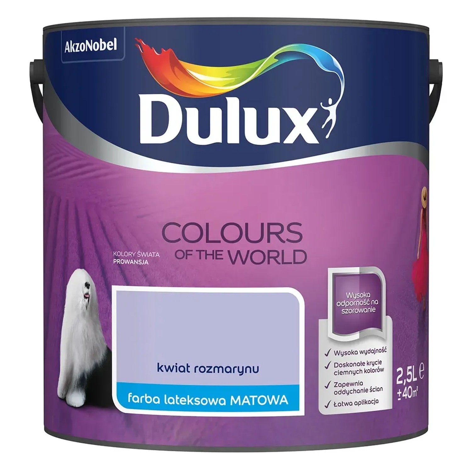 Farba Dulux Kolory Świata kwiat rozmarynu 2,5 l