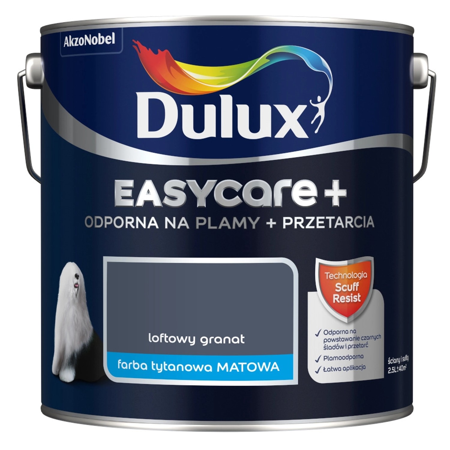 Farba Dulux EasyCare+ loftowy granat 2,5L