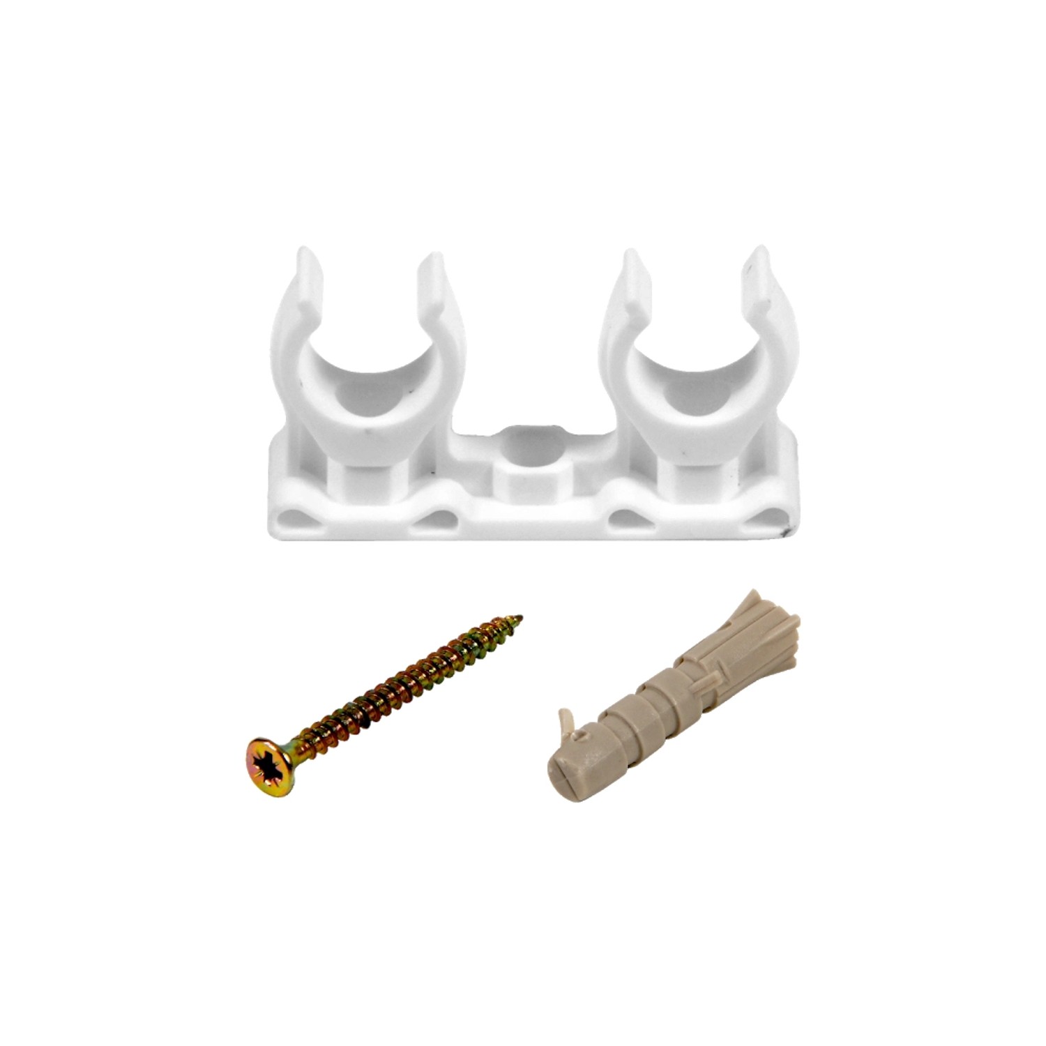 Uchwyt rury-5szt 20/22mm podwójny z kołkiem