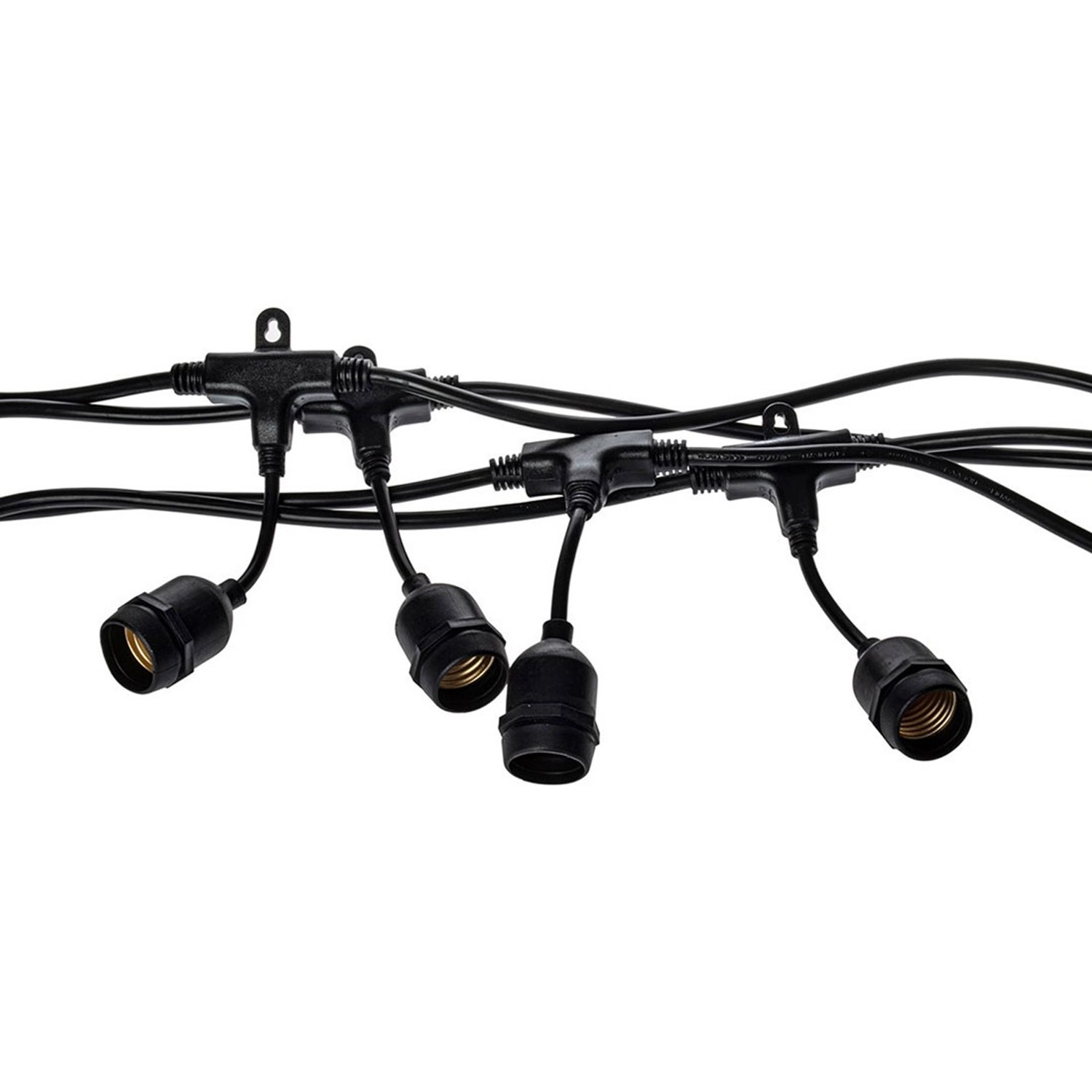 Eko-Light Girlanda ogrodowa 10xE27 czarna - bez żarówek 10 m