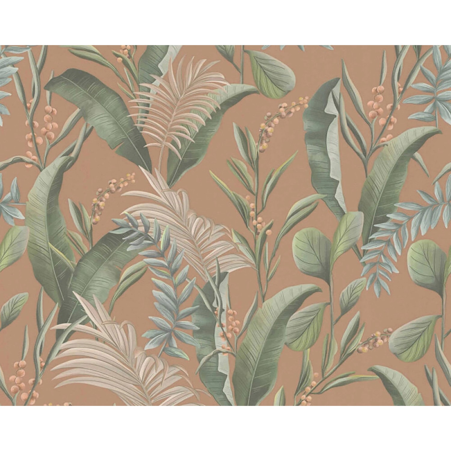 Tapeta flizelinowa DŻUNGLA pomarańczowa