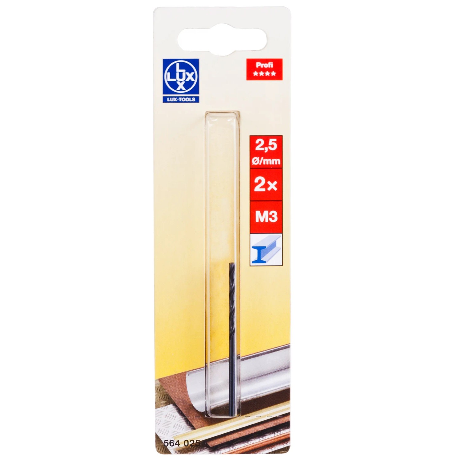 LUX Zestaw wierteł do metalu 2,5x57 mm - 2 cz.