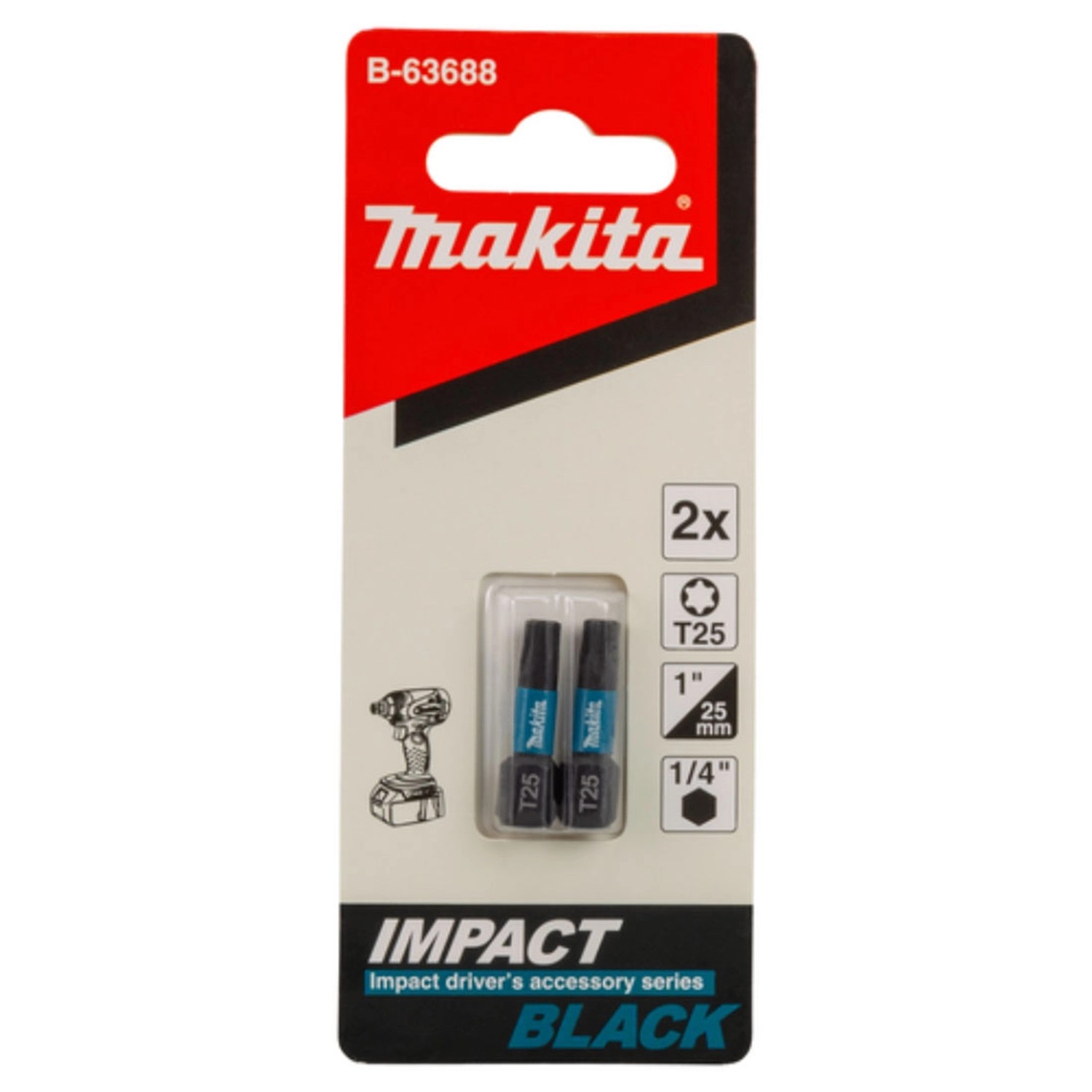 Makita Końcówka Impact Black T25-25 MM