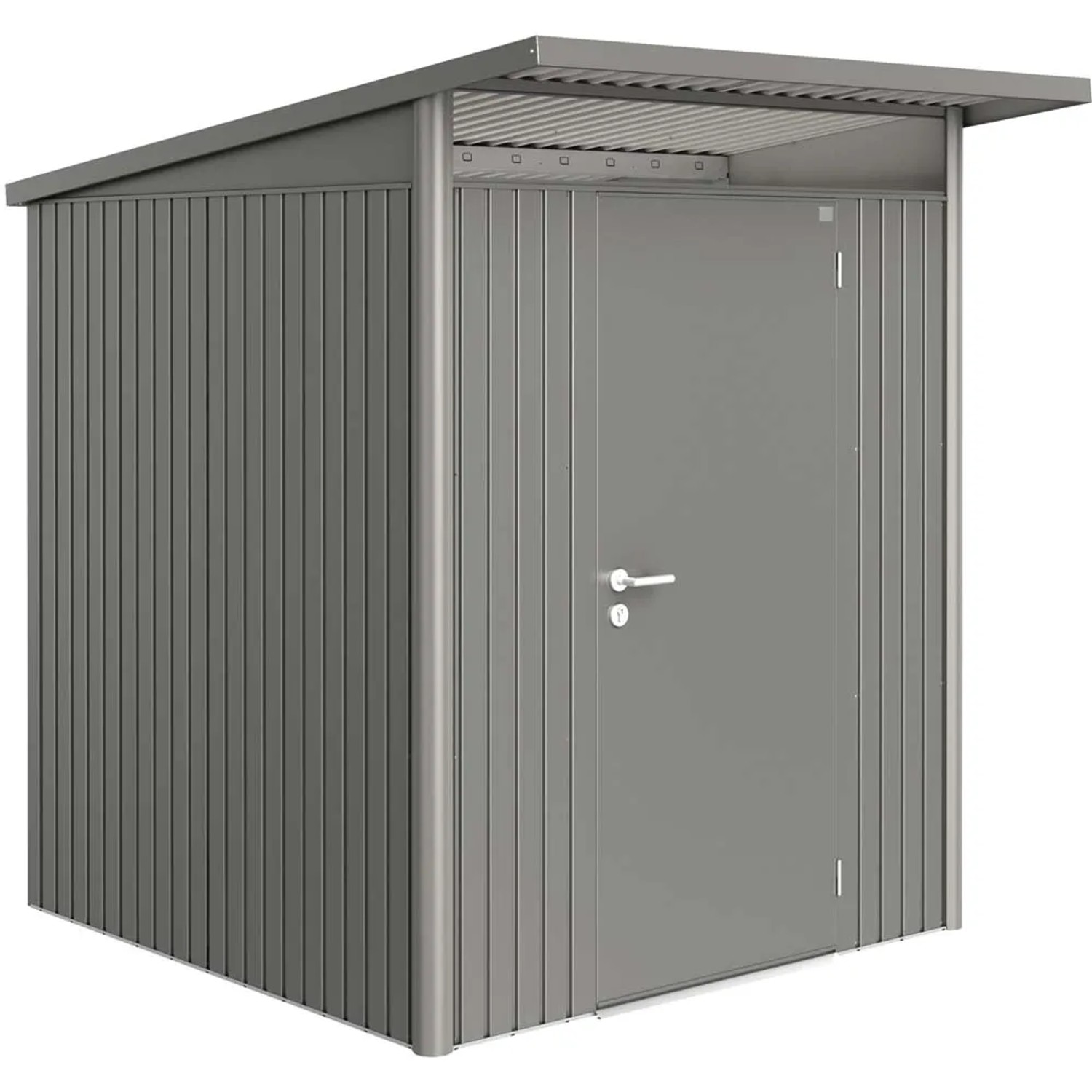 Biohort Domek ogrodowy szary kwarc drzwi pojedyncze - 180 x 220 cm