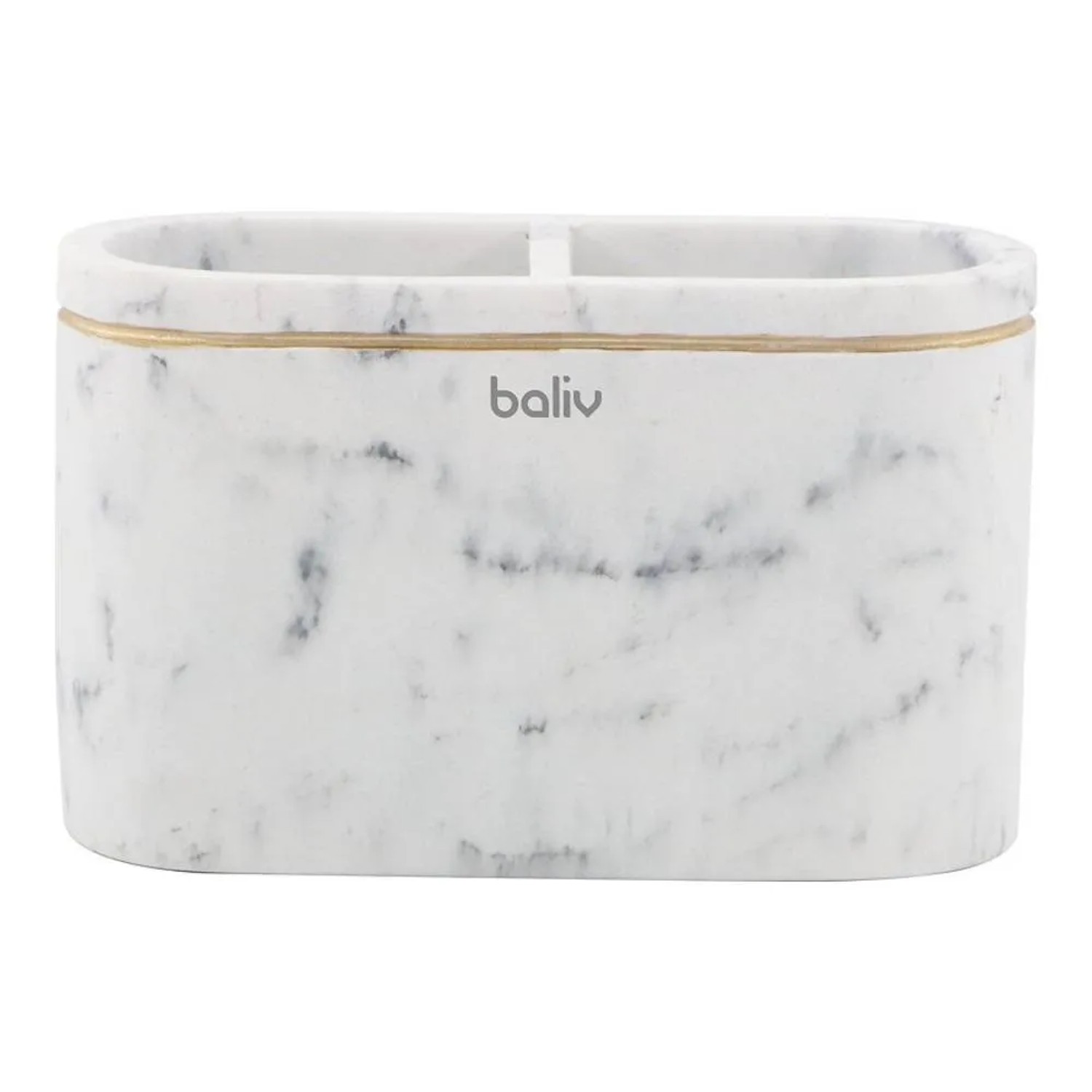 Baliv Kubek na szczoteczki biało-złoty