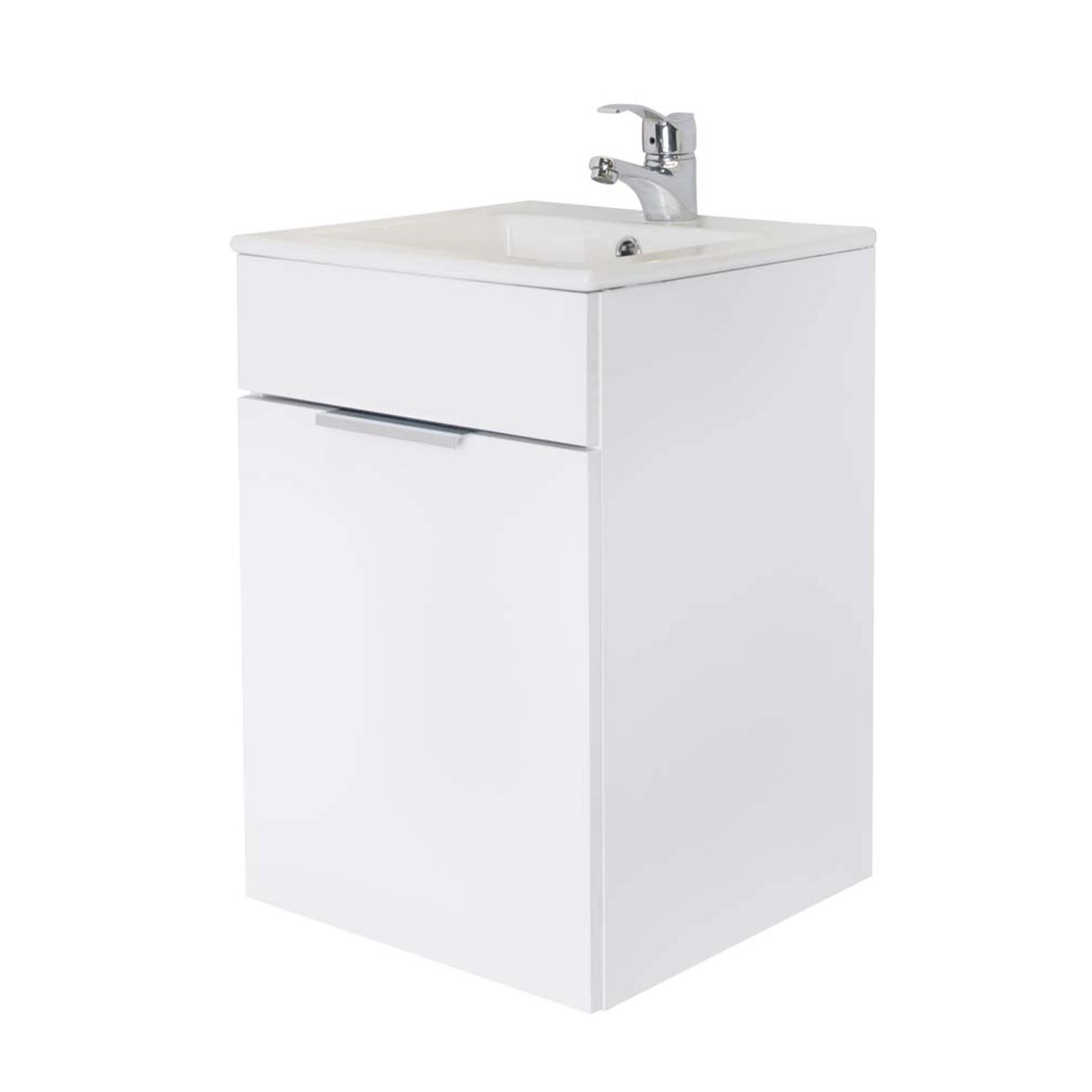 Zestaw Qubo Biała Szafka Z Umywalką 40 Cm