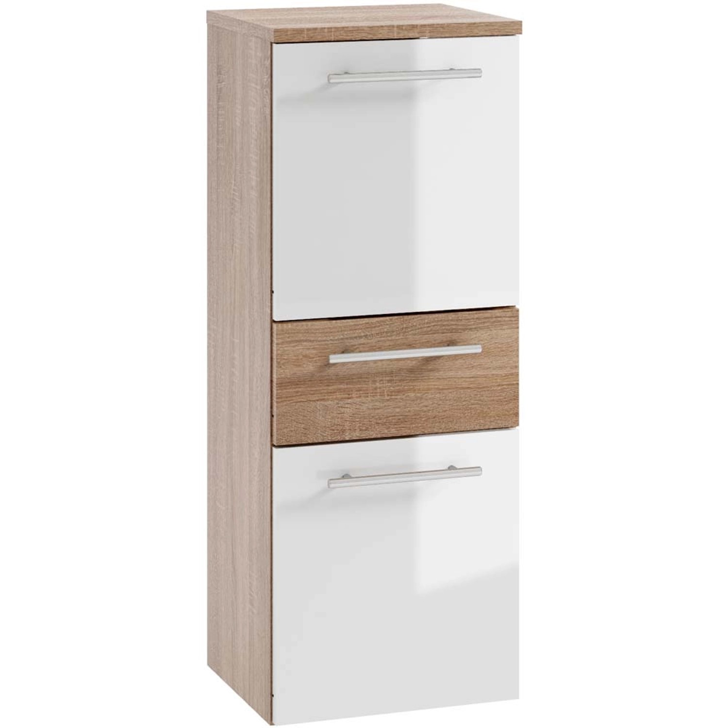 Słupek Rita niski 30 x 30 x 83 cm dąb/biały