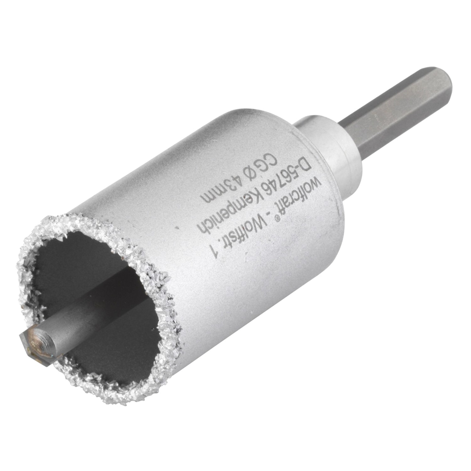 Wolfcraft Otwornica z nasypem z węglików spiekanych 43 mm