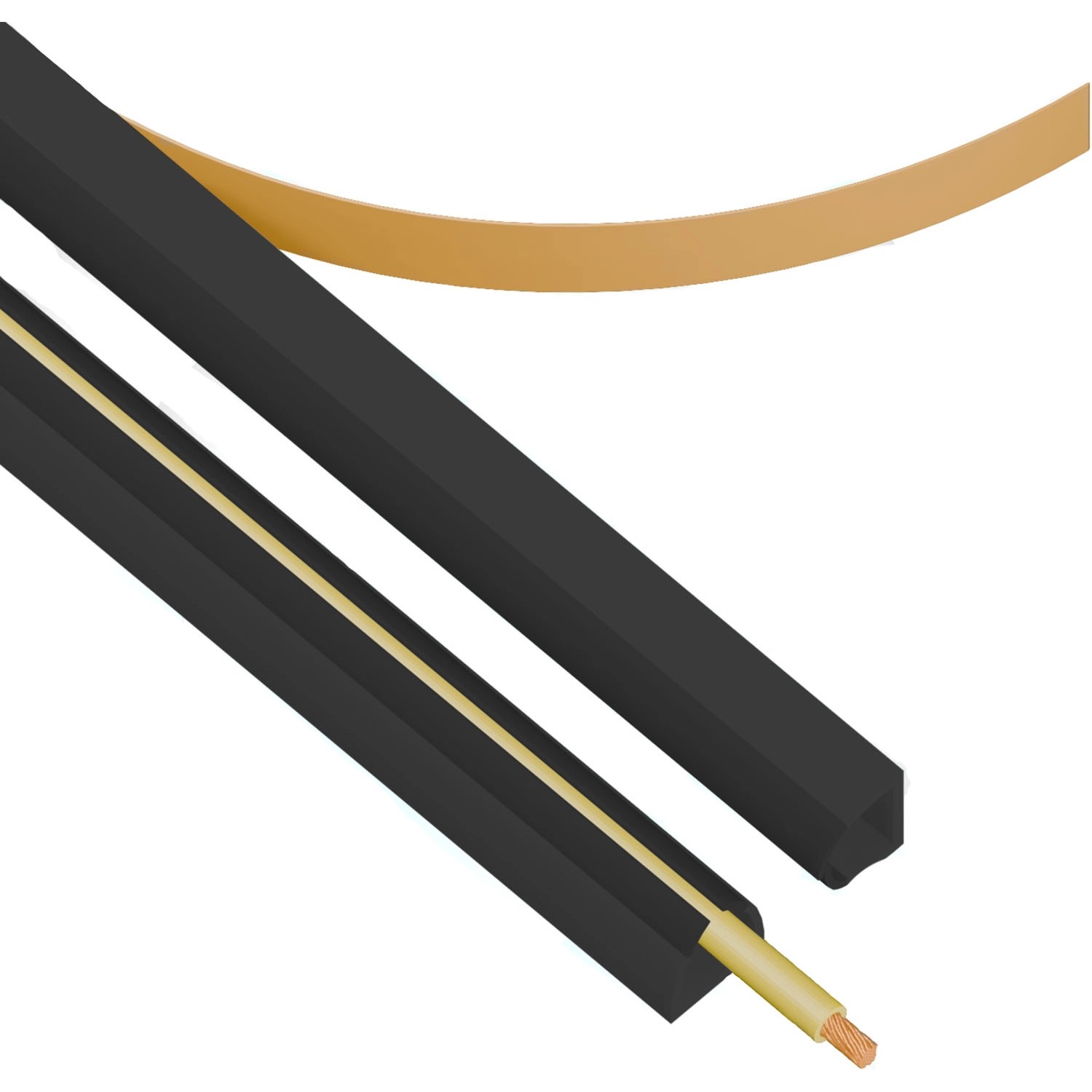 Listwa z gumą LSM 8/9 czarna 1,15 m