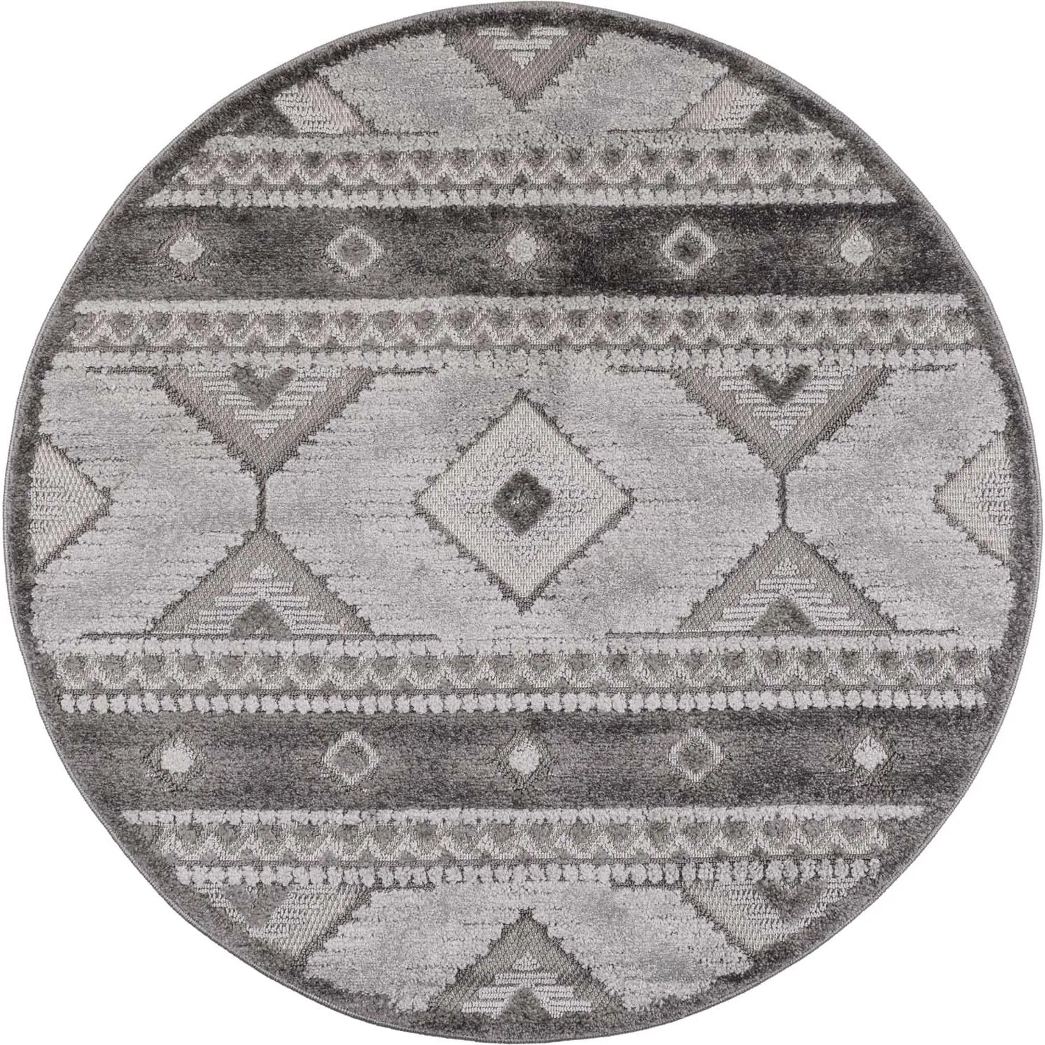 Multidecor Dywan CAIVANO aztecki śr. 120 cm szary