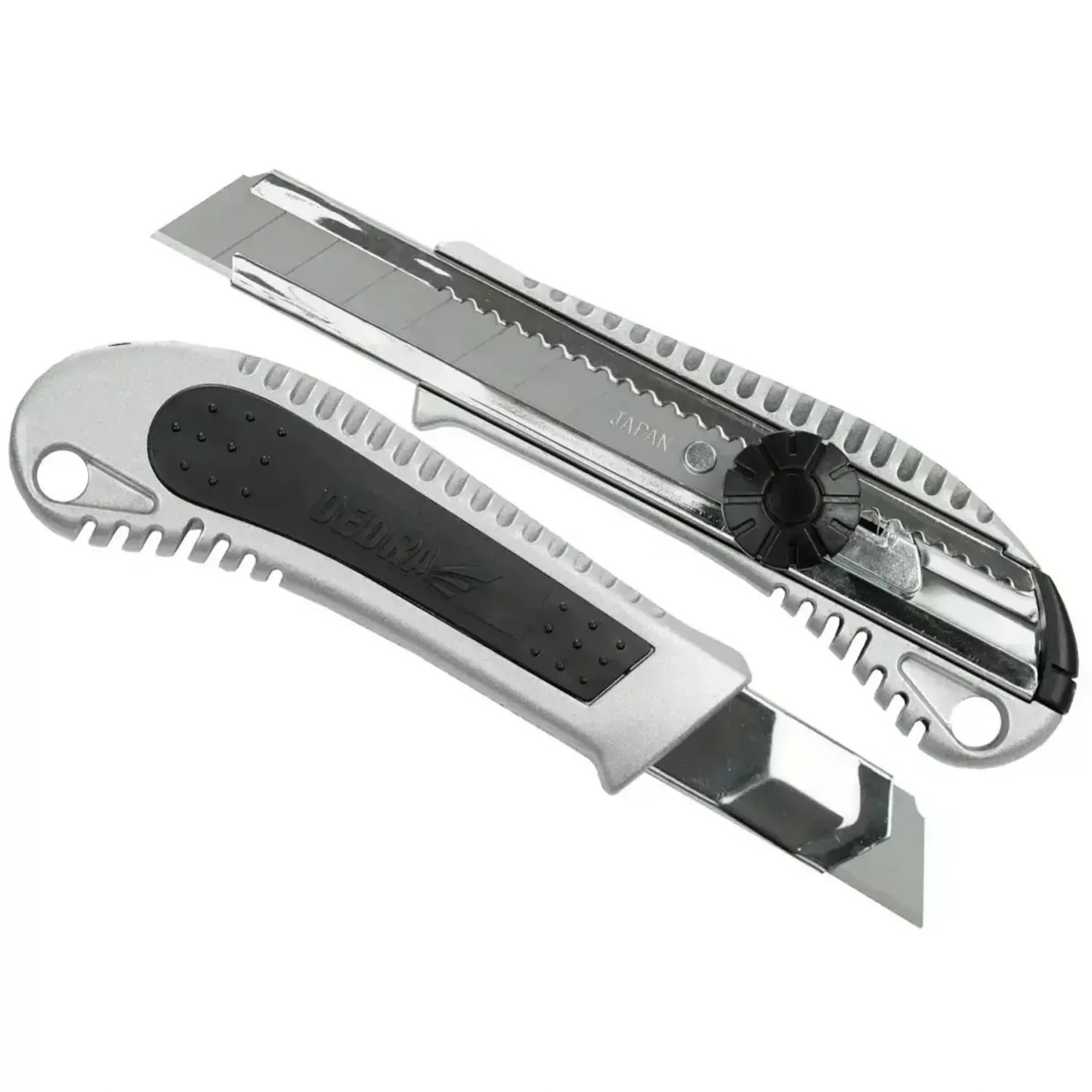 Dedra Nóż metalowy 18 mm ostrze łamane, gumowany uchwyt