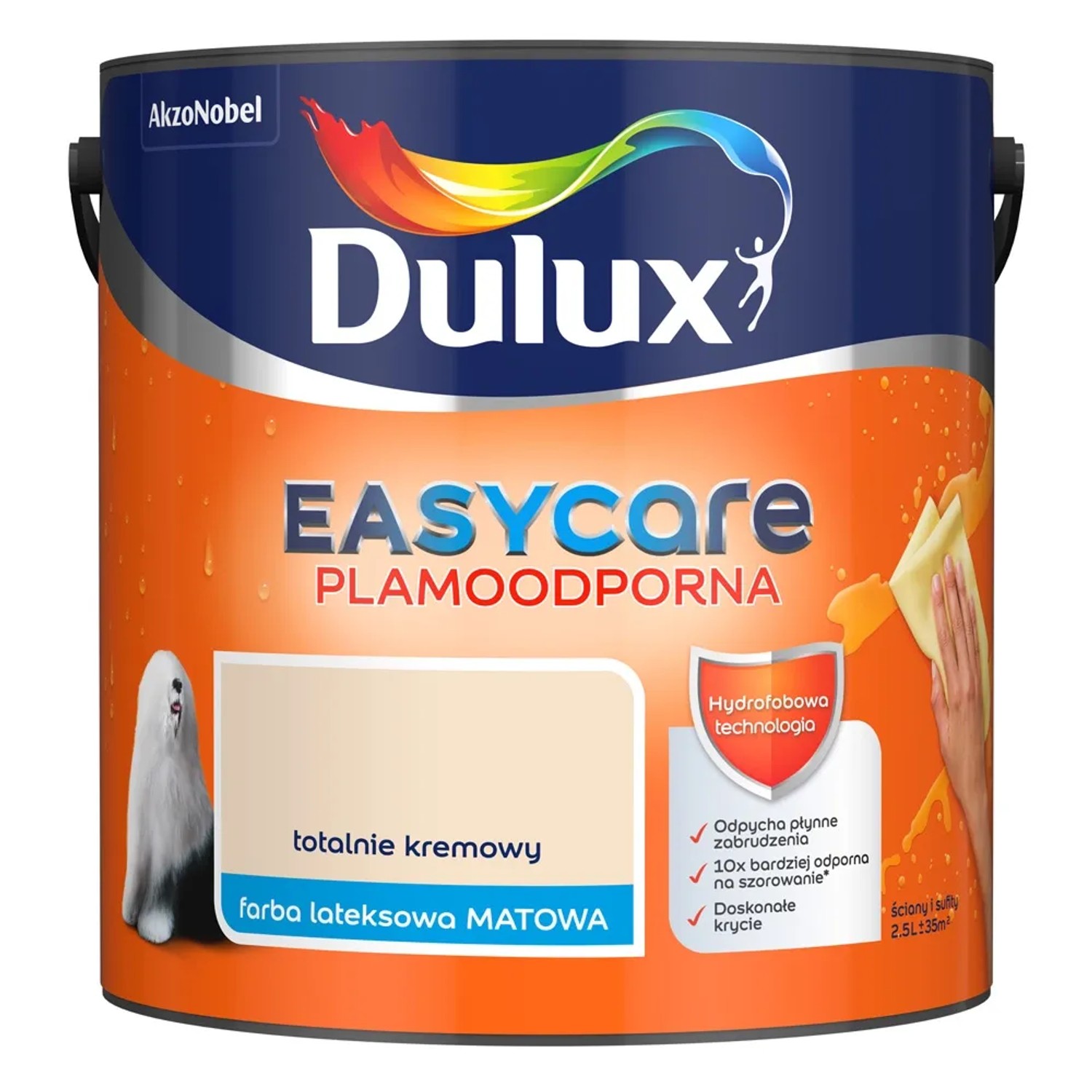 Farba plamoodporna Dulux Easy Care totalnie kremowy 2,5 l