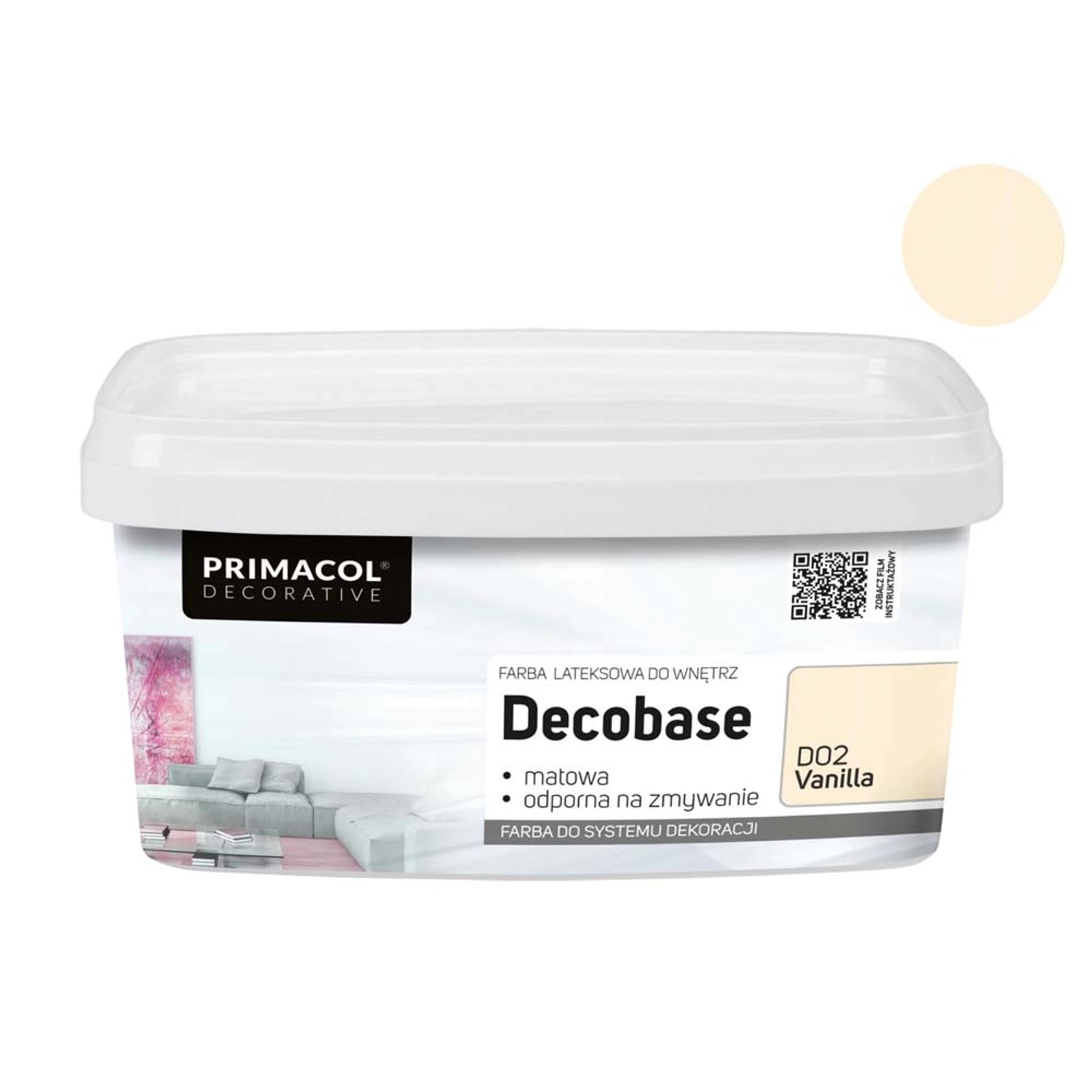 Primacol Emulsja lateksowa Decobase Vanilla 1 l