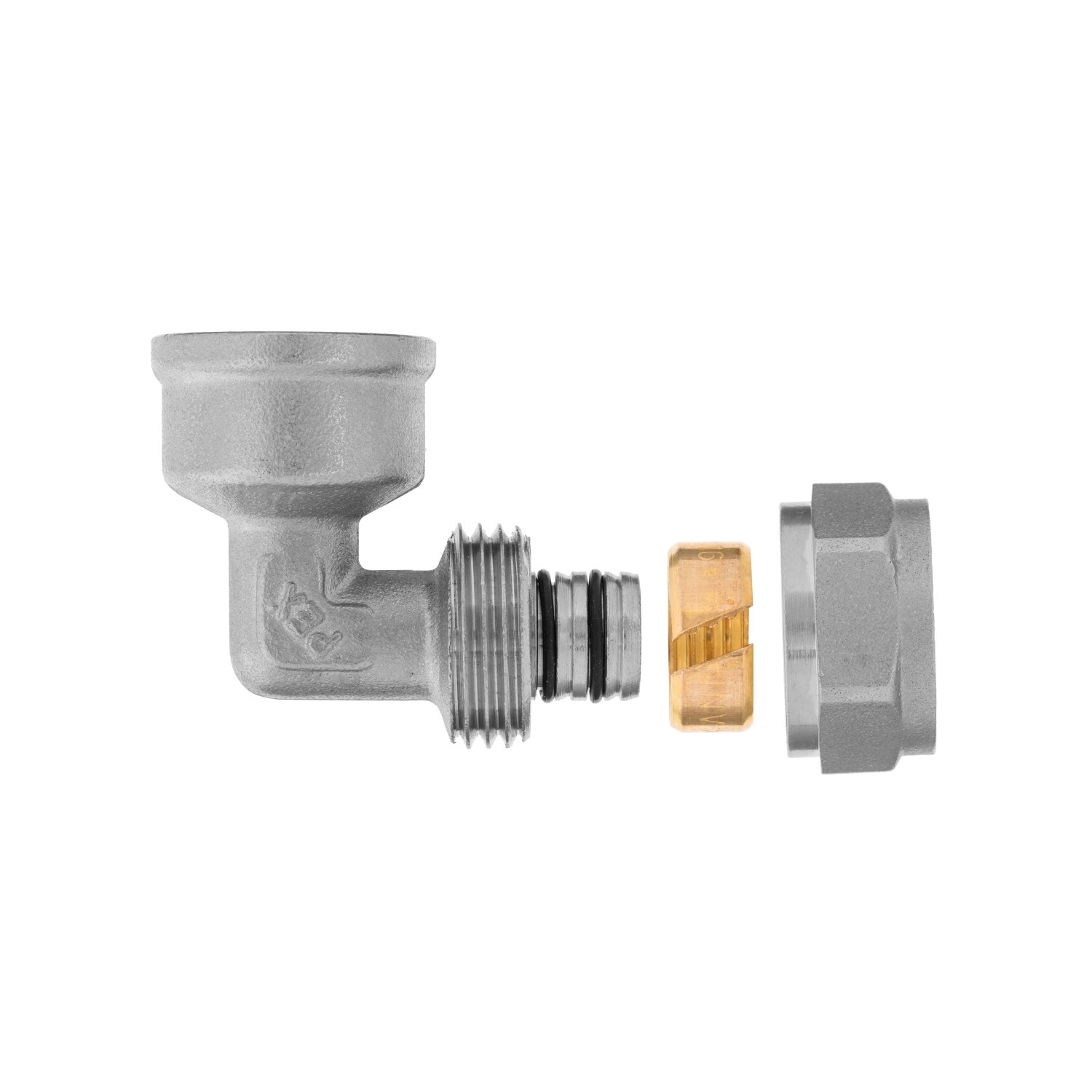 Invena Kolano 90 z gwintem wew. 1/2" x 20 mm x 2-wkład aluminiowy