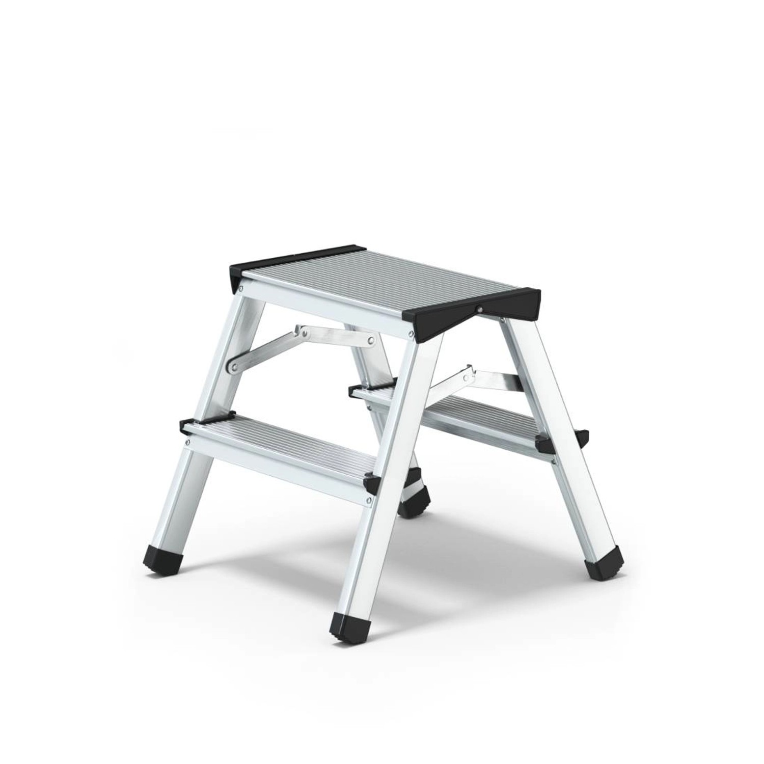 Skiva Drabina aluminiowa 2-stopniowa dwustronna